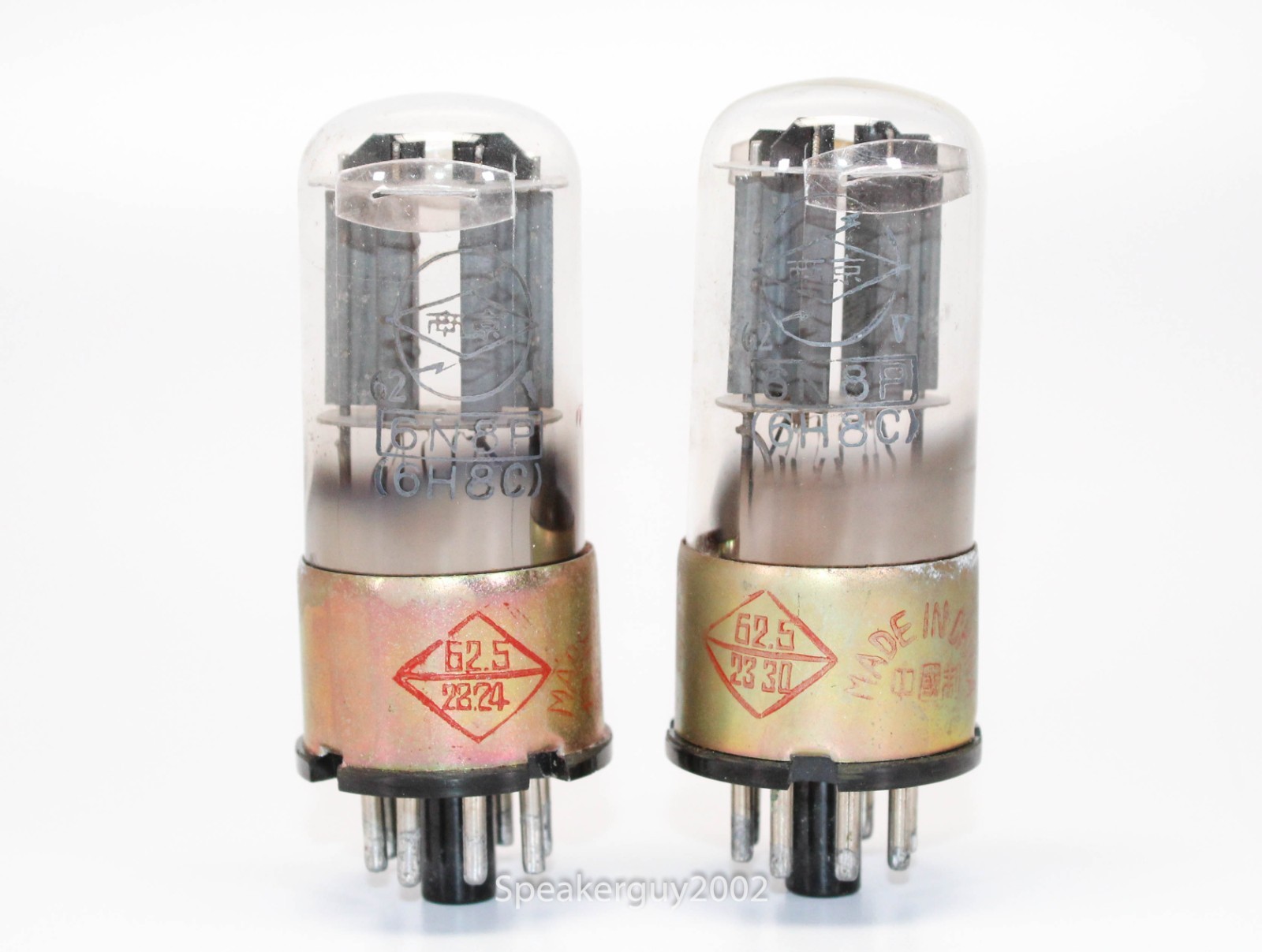 2X Nanking Metal Base 6H8C 6N8P 6SN7 Vacuum Tubes / KT7
