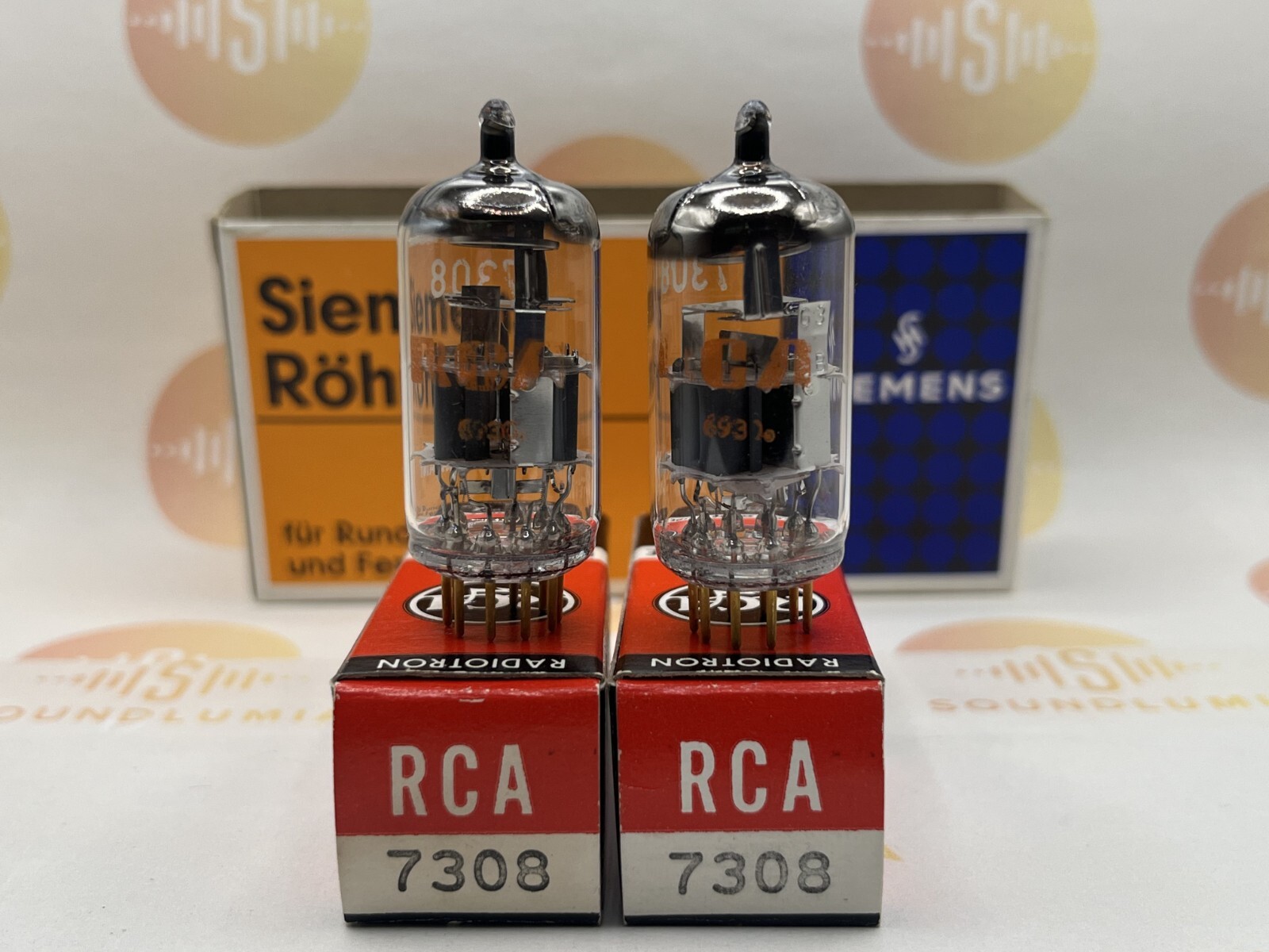 Siemens E188CC 7308 Silver Plates Orig. Box- Munich 1968 – Same Code – RCA Label