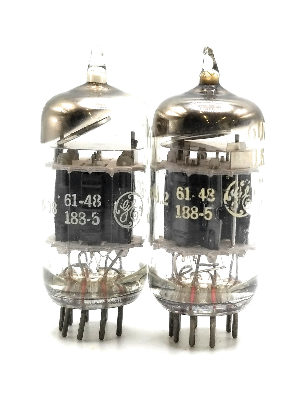 Matched Pair JG-6072 GE Vacuum Tube 12AY7 Military Grade Amplitrex TESTED