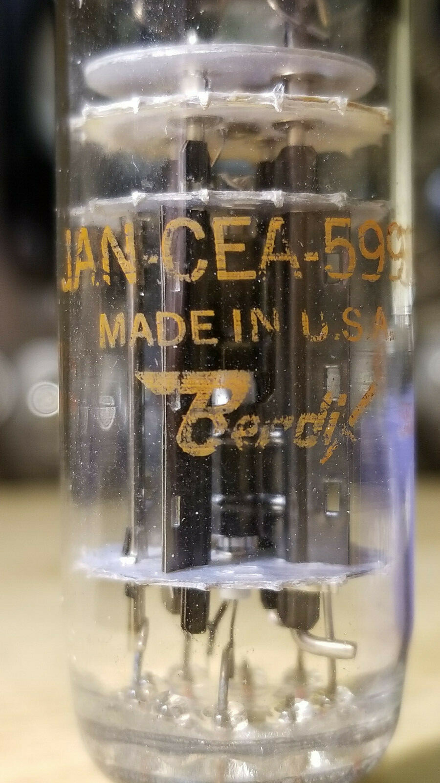 One (1) 5993 Bendix Red Bank Division Vacuum Tube NOS Tested Strong “Super Tube”