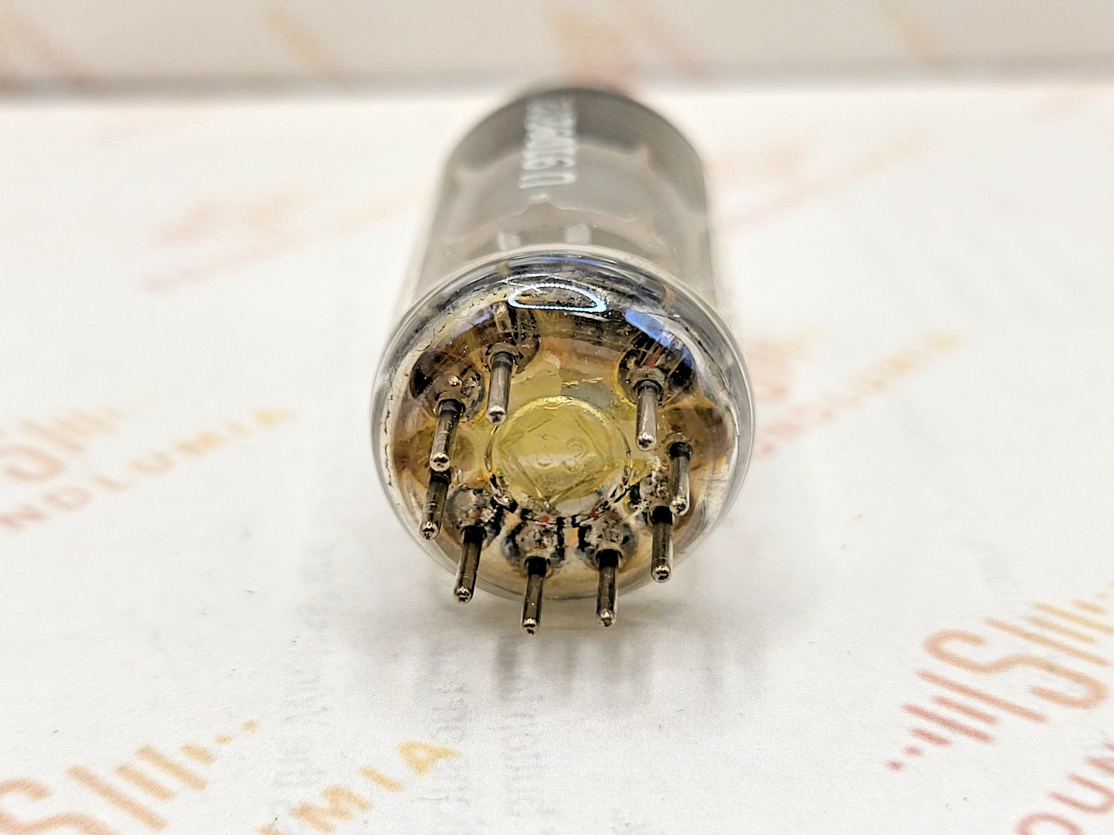 1x Telefunken EF86 Silver Plates O-getter Red Tip ◇ Bottom – Ulm 1969 – NOS+