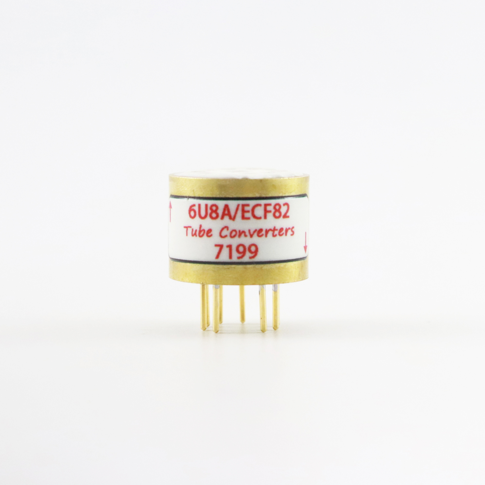 One Gold plated 6U8A ECF82 TO 7199 [Bottom] Vacuum tube convert socket
