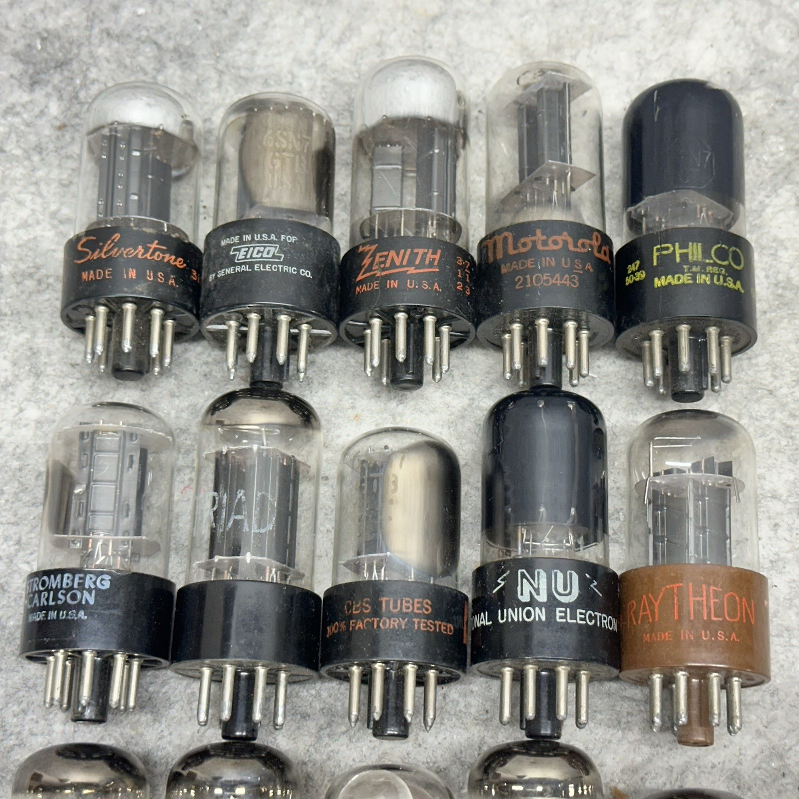 LOT OF 20 6SN7 GT/GTA/GTB TUBES VINTAGE USA ALL TESTED