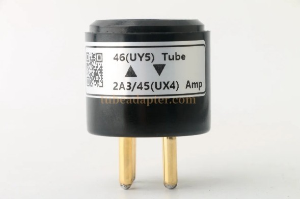 Pair 2pcs 45 2A3 UX4(amp socket) to 46 tube converter adapter