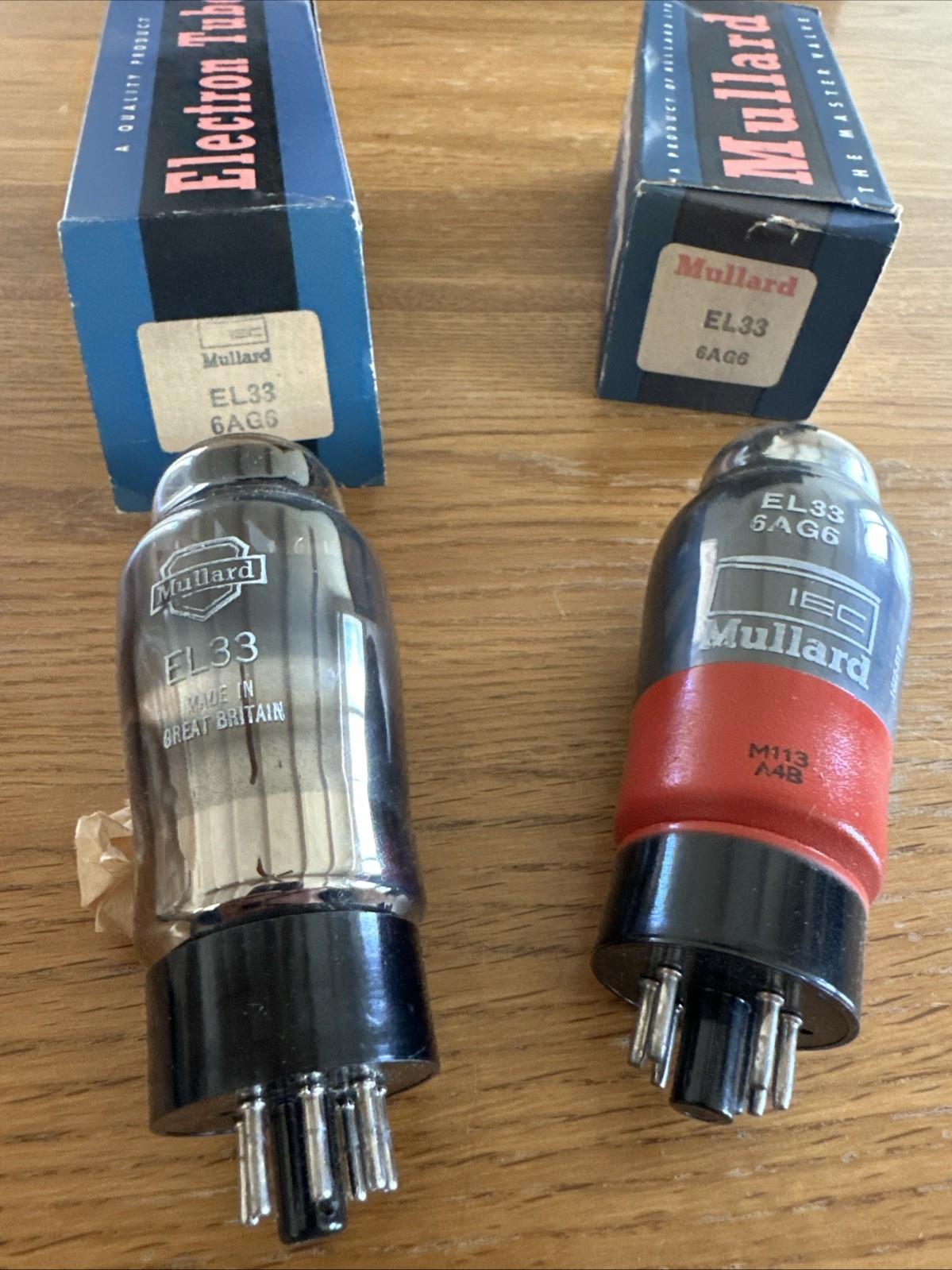 MULLARD EL33 NOS NIB AMPLITREX VACUUM TUBE Lot Of 2