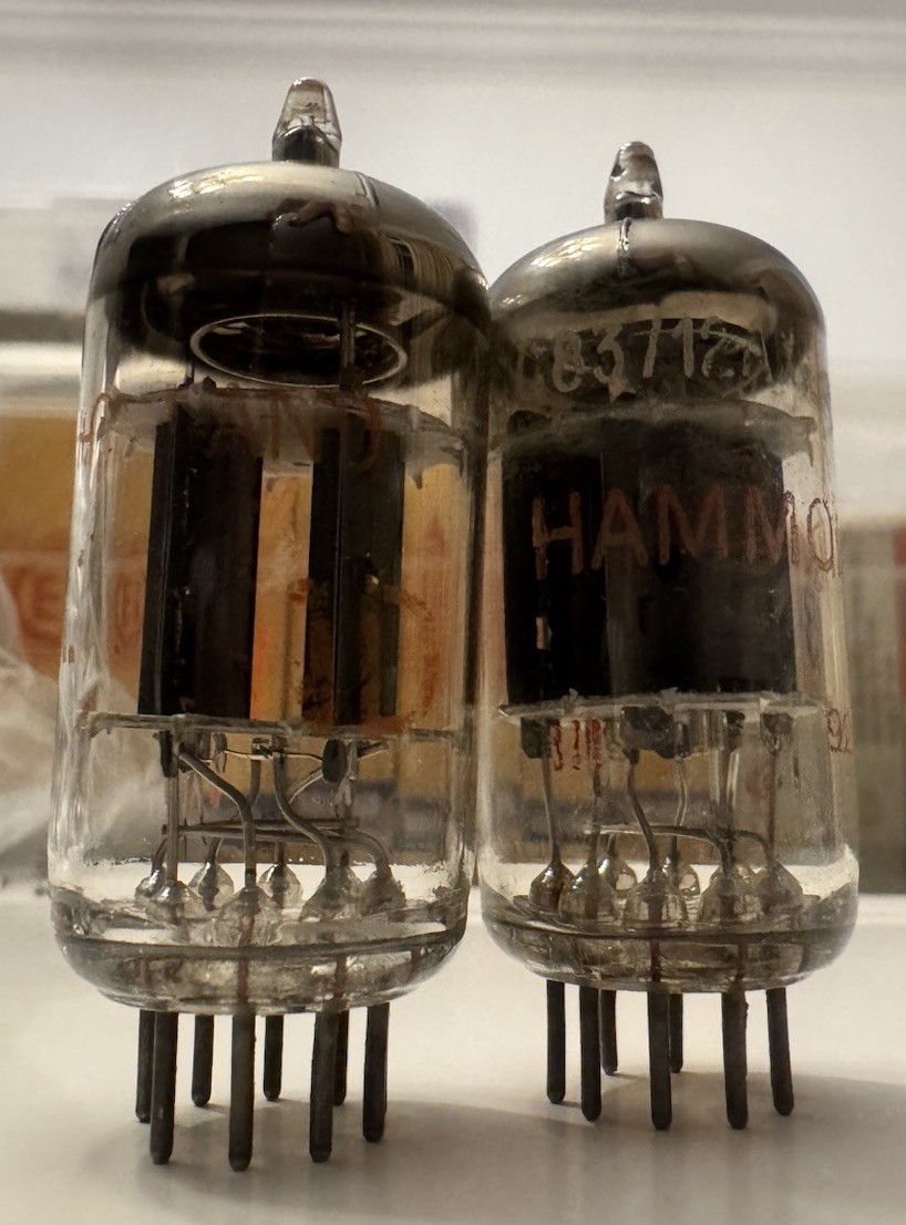 Matched Pair Amperex ECC83 12AX7 & 7025 Hammond Musical Grails Rare Δ9E Δ3C 161