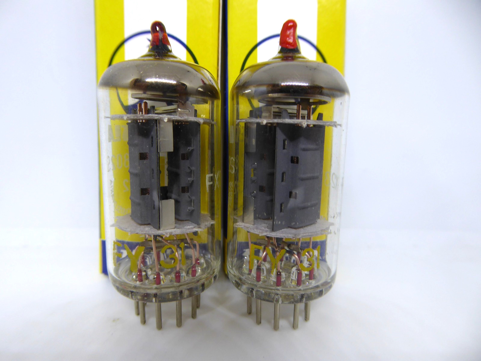 2x (PAIR!) TESLA ECC802S (12AU7WA E82CC B329) lk. Telefunken 100%, 1974, NOS 16