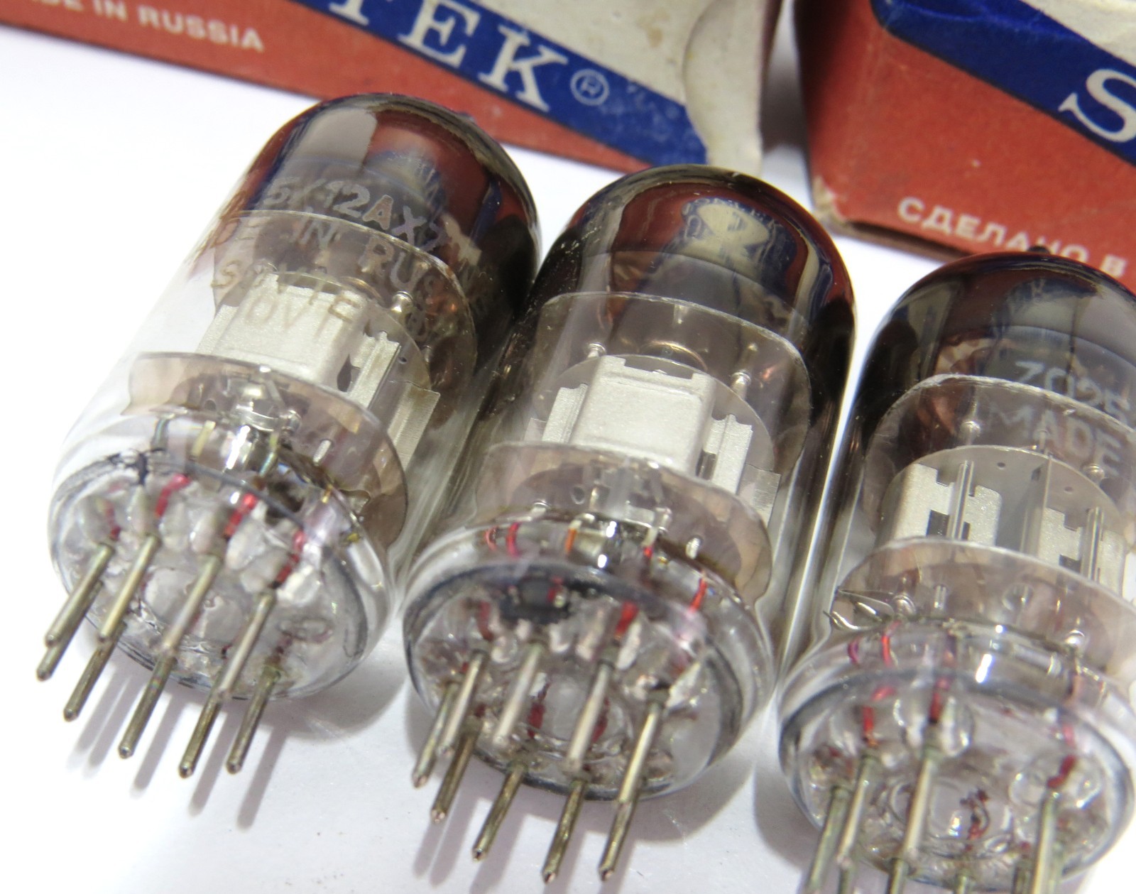 Sovtek 12AX7 WB Vacuum Preamp Tubes for Guitar/Audio Amplifiers – Lot of 3