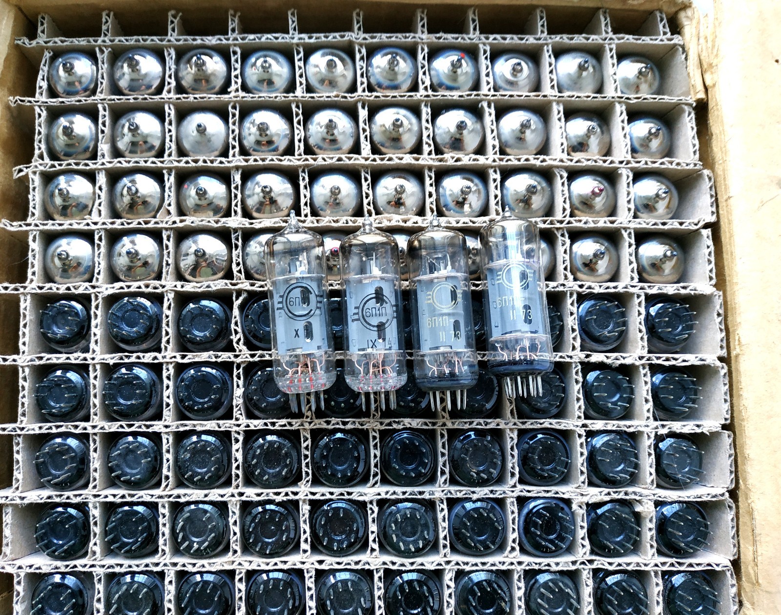 50pcs 6P1P = EL90, 6AQ5 Output Tetrode Tube SVETLANA Soviet USSR 1970s NEW