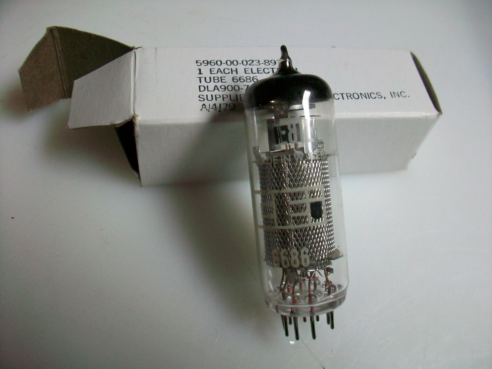 NOS SLEEVE OF 5 CEI 6686/E81L MESH PLATE TUBES MADE IN GERMANY 5960-00-023-8972