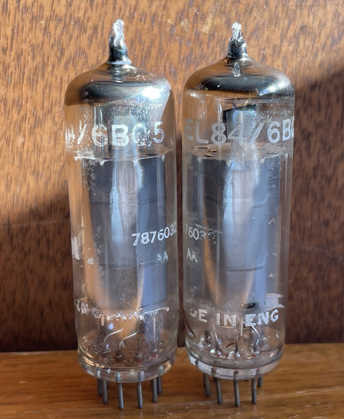 Sweet Pair (2) 1960 Sonotone Mullard England Power Tubes 6BQ5 / EL84