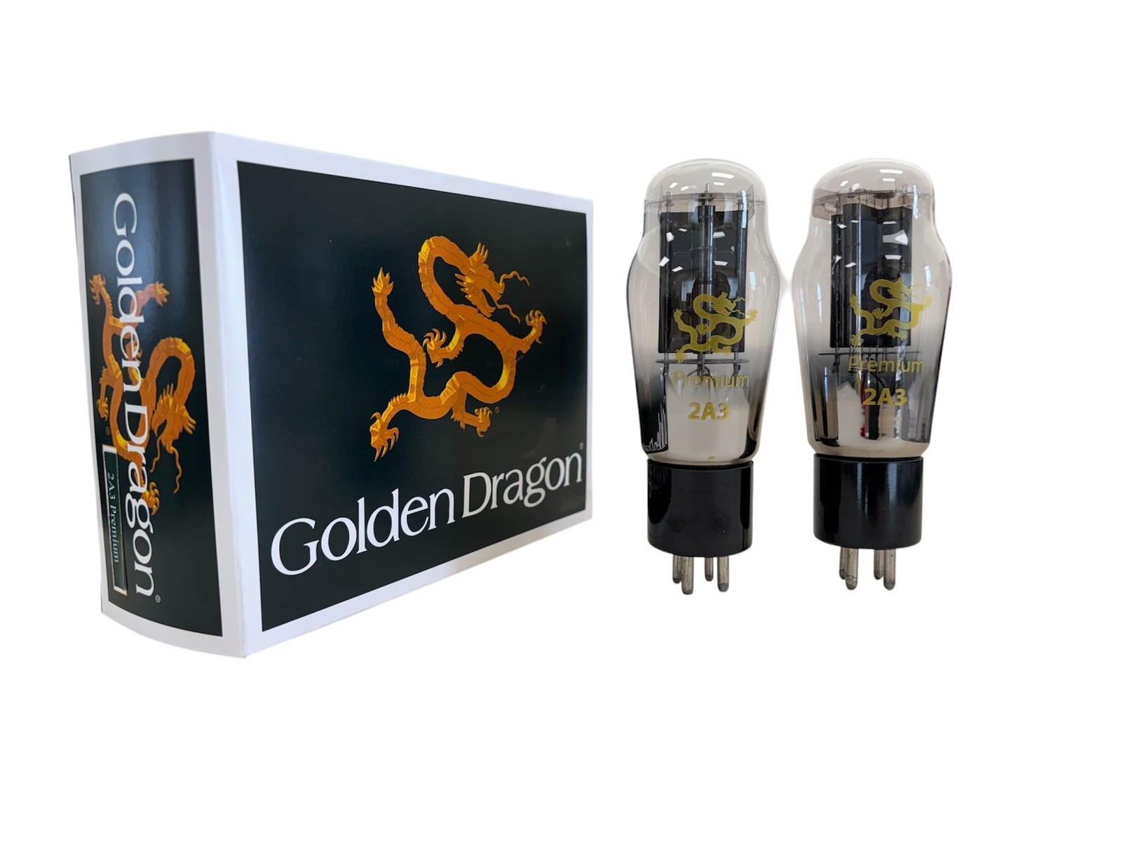 2A3 PREMIUM GOLDEN DRAGON MATCHED PAIR NEW VALVE TUBE