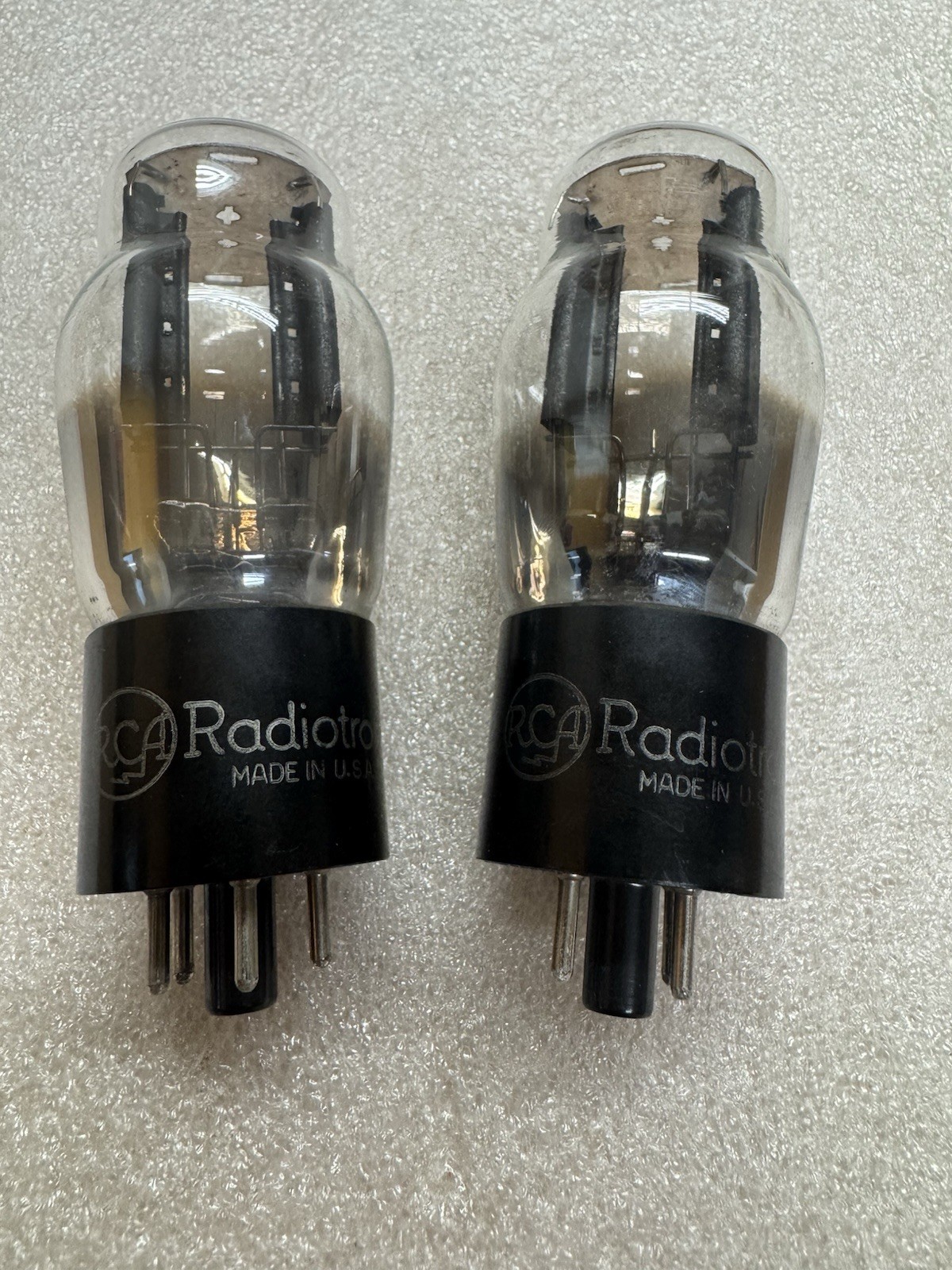 RCA 5Y3G Radiotron Matched Pair Hanging Filament 1941 – equiv VT-197 CV-1854