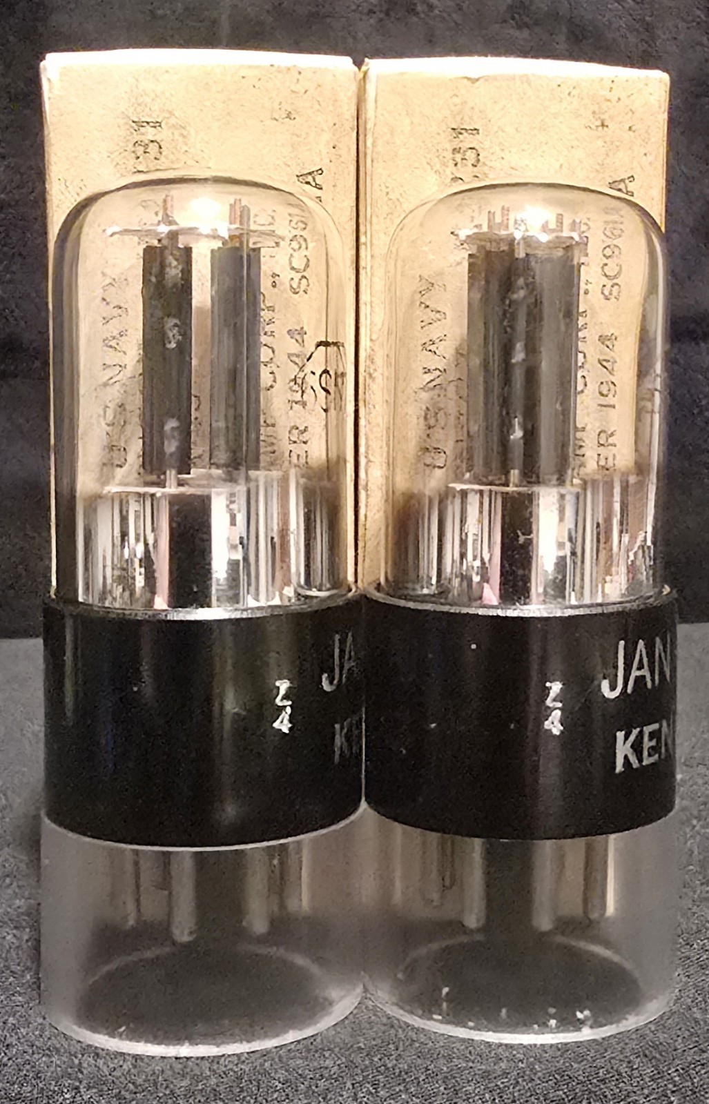 KEN-RAD 6SN7 GT VT-231 LEGENDARY SILVERS ARMY SIGNAL CORP MATCHED SET