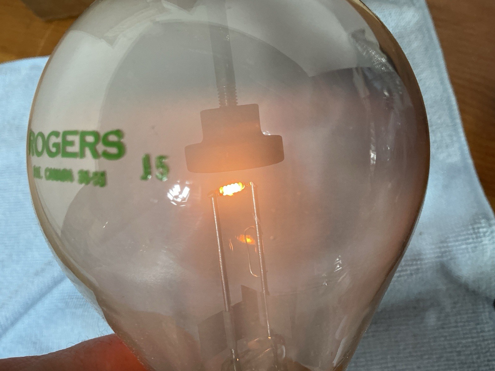 BIG TUNGAR Rectifier Bulb tube 1164 WORKING ROGERS Canadian Vintage w/ BOX RARE