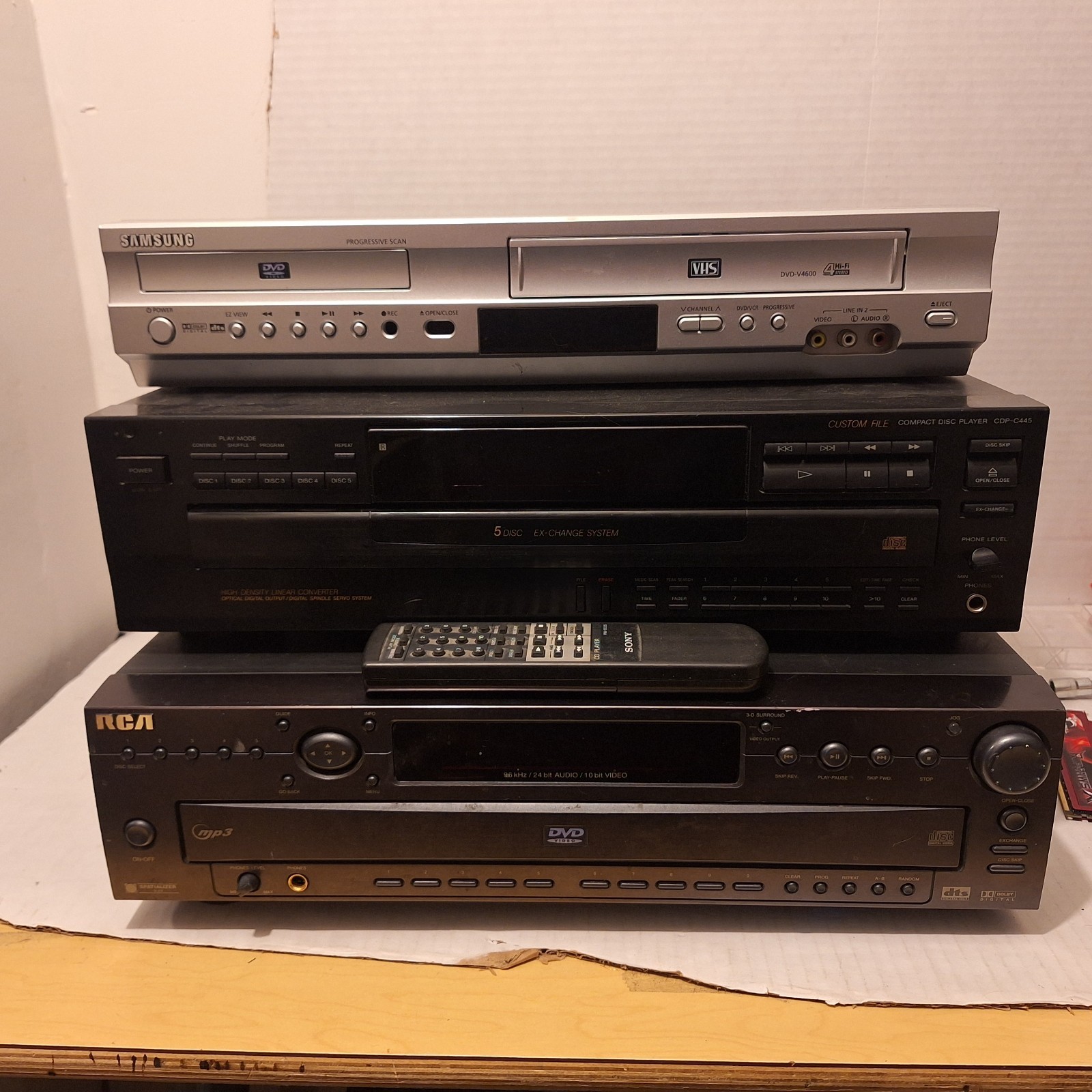 PARTS!! READ!! Sony VCR DVD Combo | RCA DVD Changer | Sony CD Changer w/ Remote