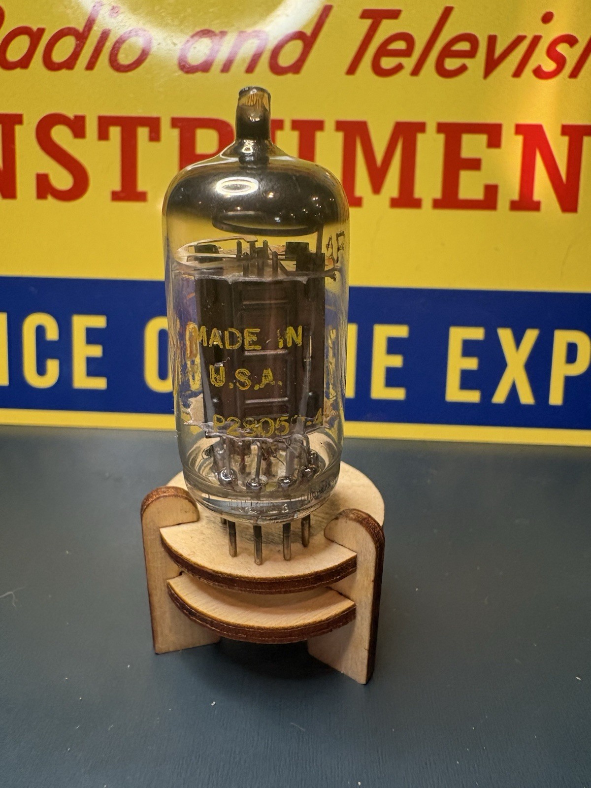 Baldwin 12AX7A Black Long Plate Halo Getter Tube TV7&Maxi Test Good & Balanced O