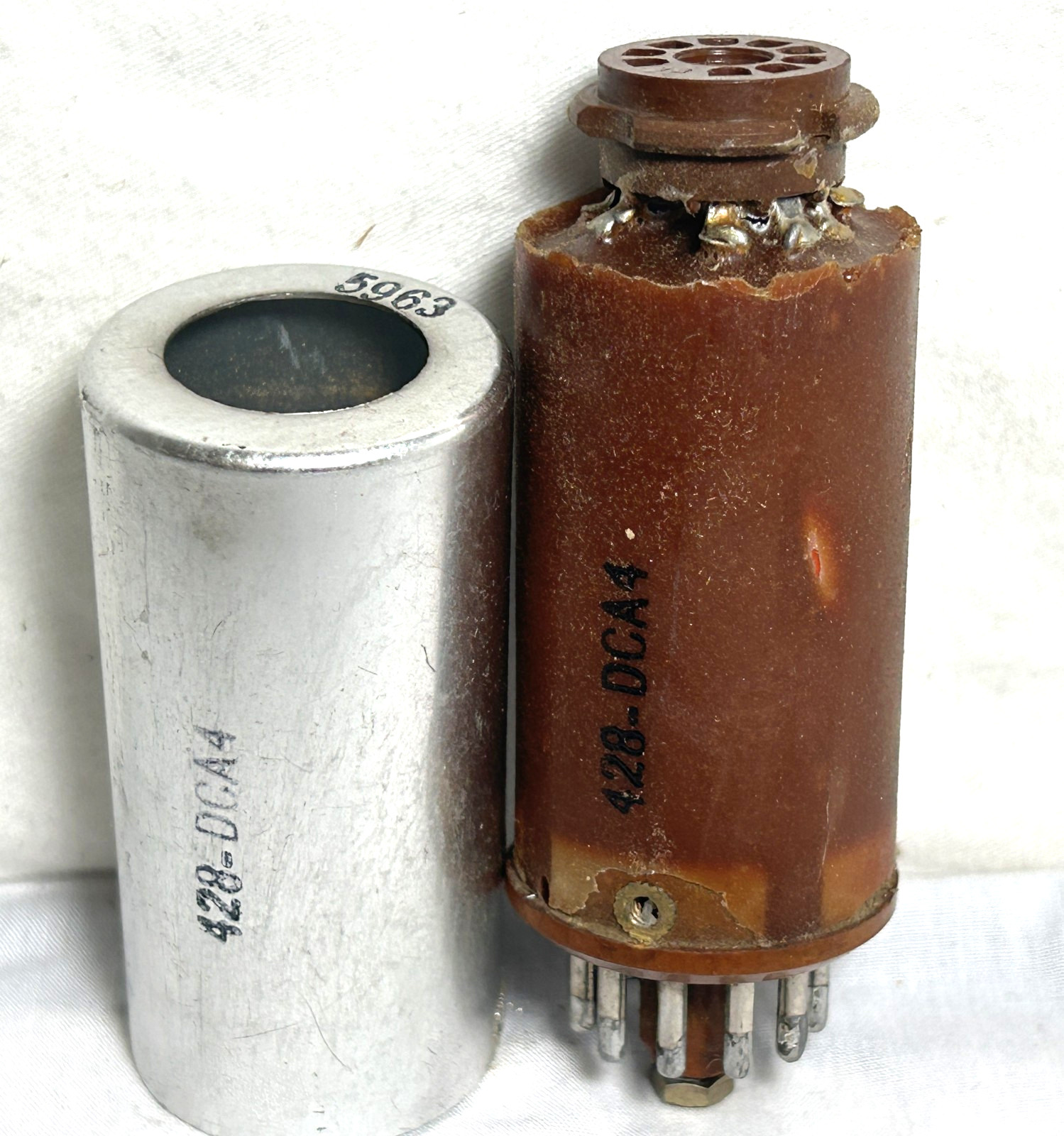 Pair (2) Vector Tube Socket Adpters No. 5751 & 5963 Ham Comm Electronics Parts