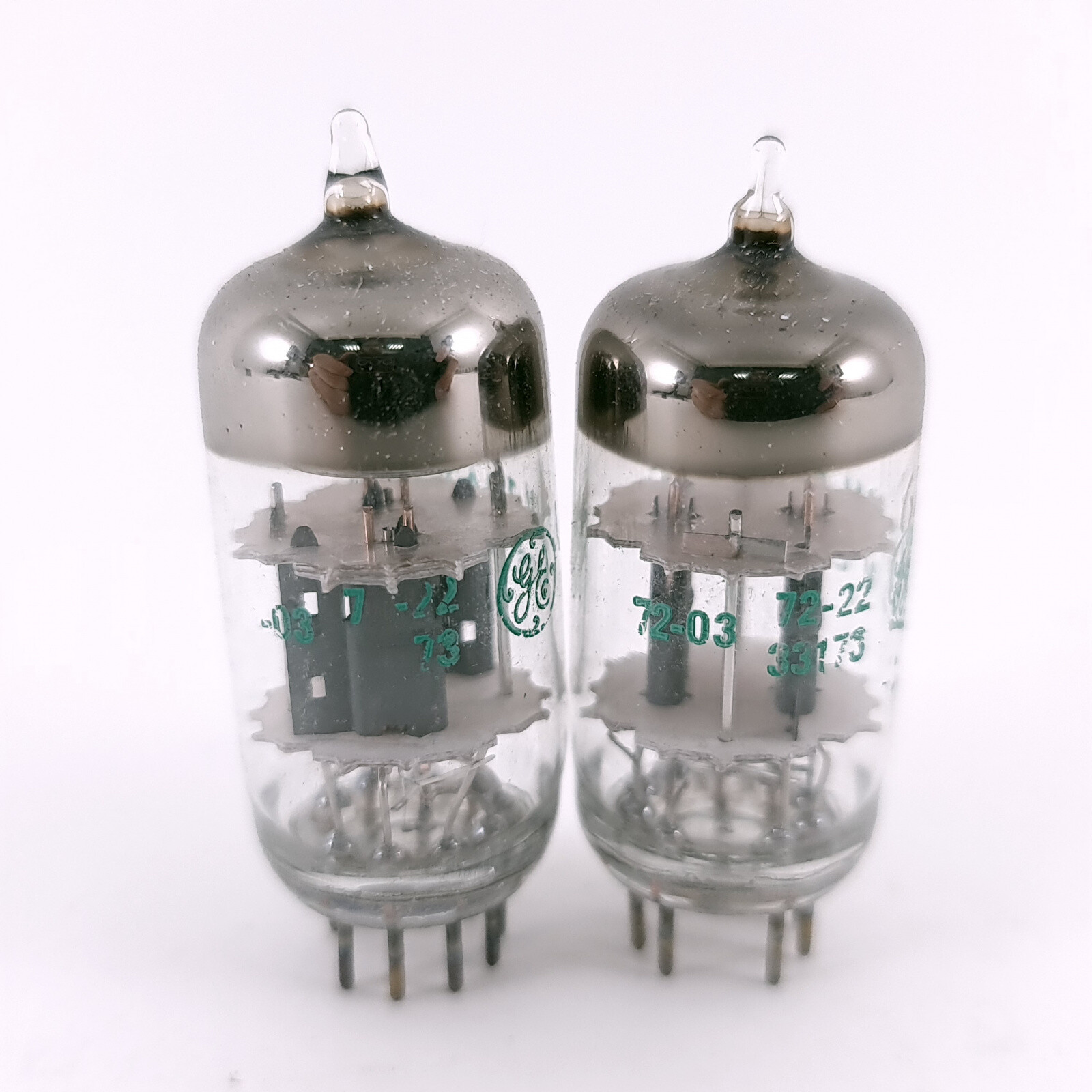 2 X 12AT7WC GENERAL ELECTRIC TUBE. 1970s PROD. MATCHED PAIR. 144. CH167
