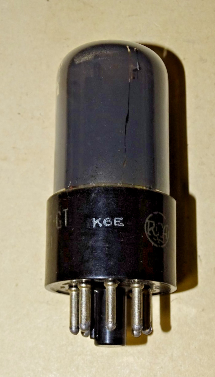RCA Type JAN CRC 6SN7GT/VT-231 Grey Smoked Glass Radio/Audio Tube, Strong