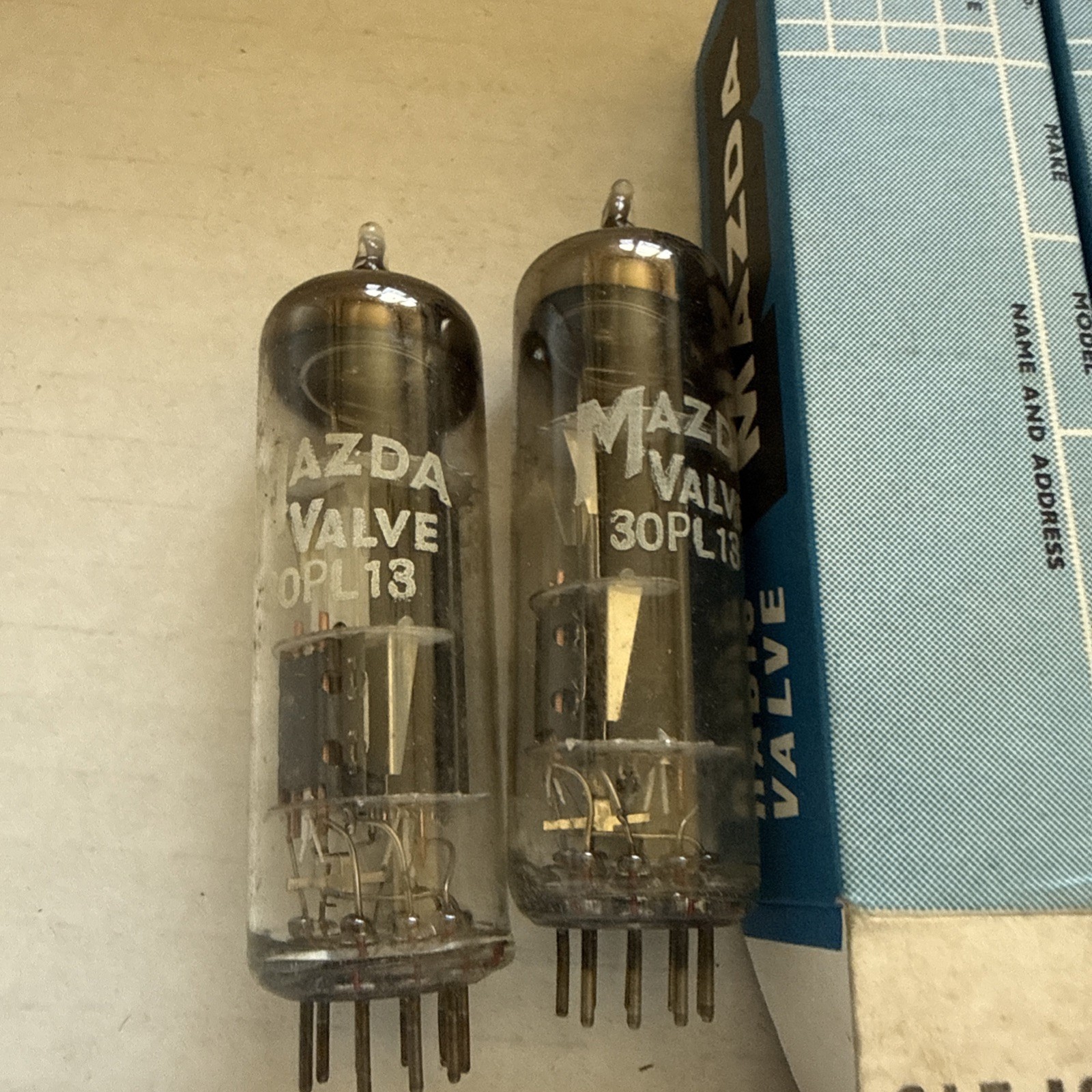 Lot Of 2: 30PL13/PCL800 MAZDA NOS BRITISH Tube Röhre Valvola Lampe TSF Valve T19