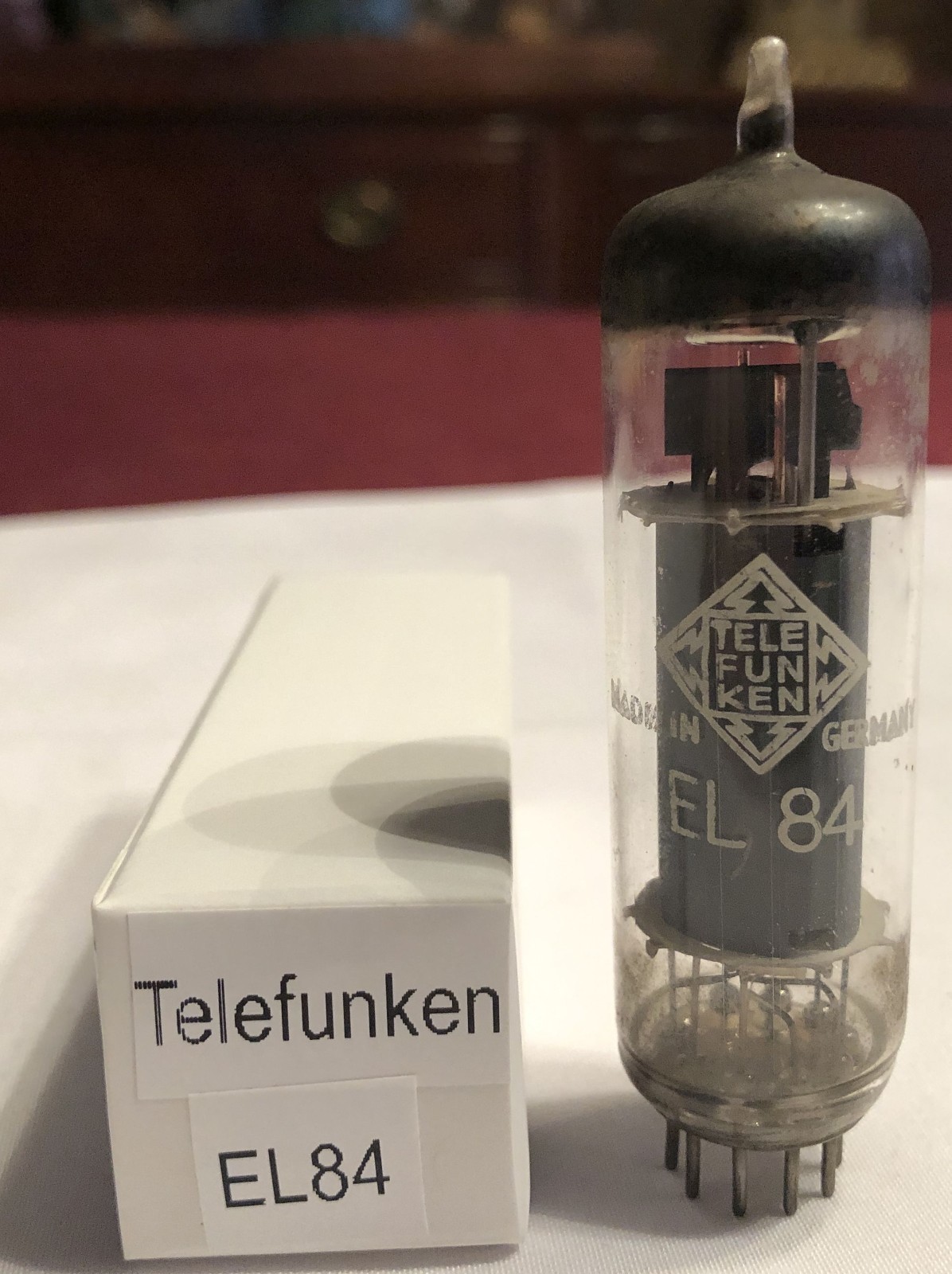 1ea Telefunken EL84 / 6BQ5 Vacuum Tube. Pre owned. Tests Good. See meter pic.