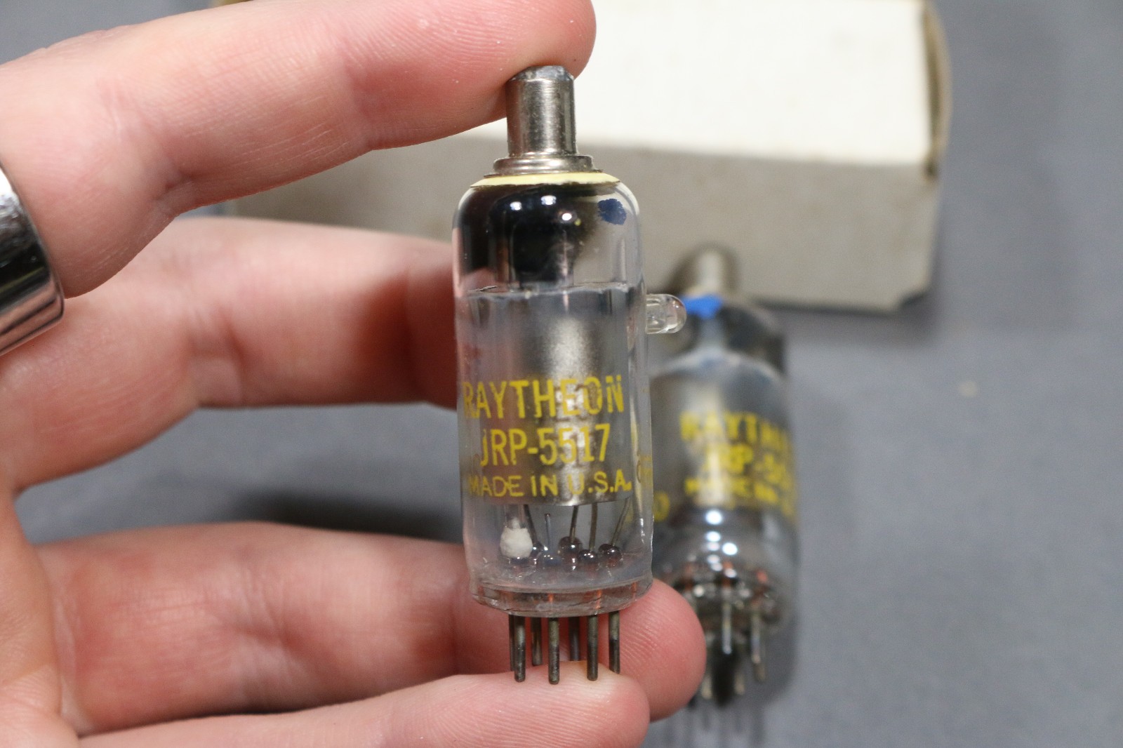 Pair Vintage Raytheon JRP 5517 Tube Gas-Filled Cold Cathode Rectifier CK5517 USA