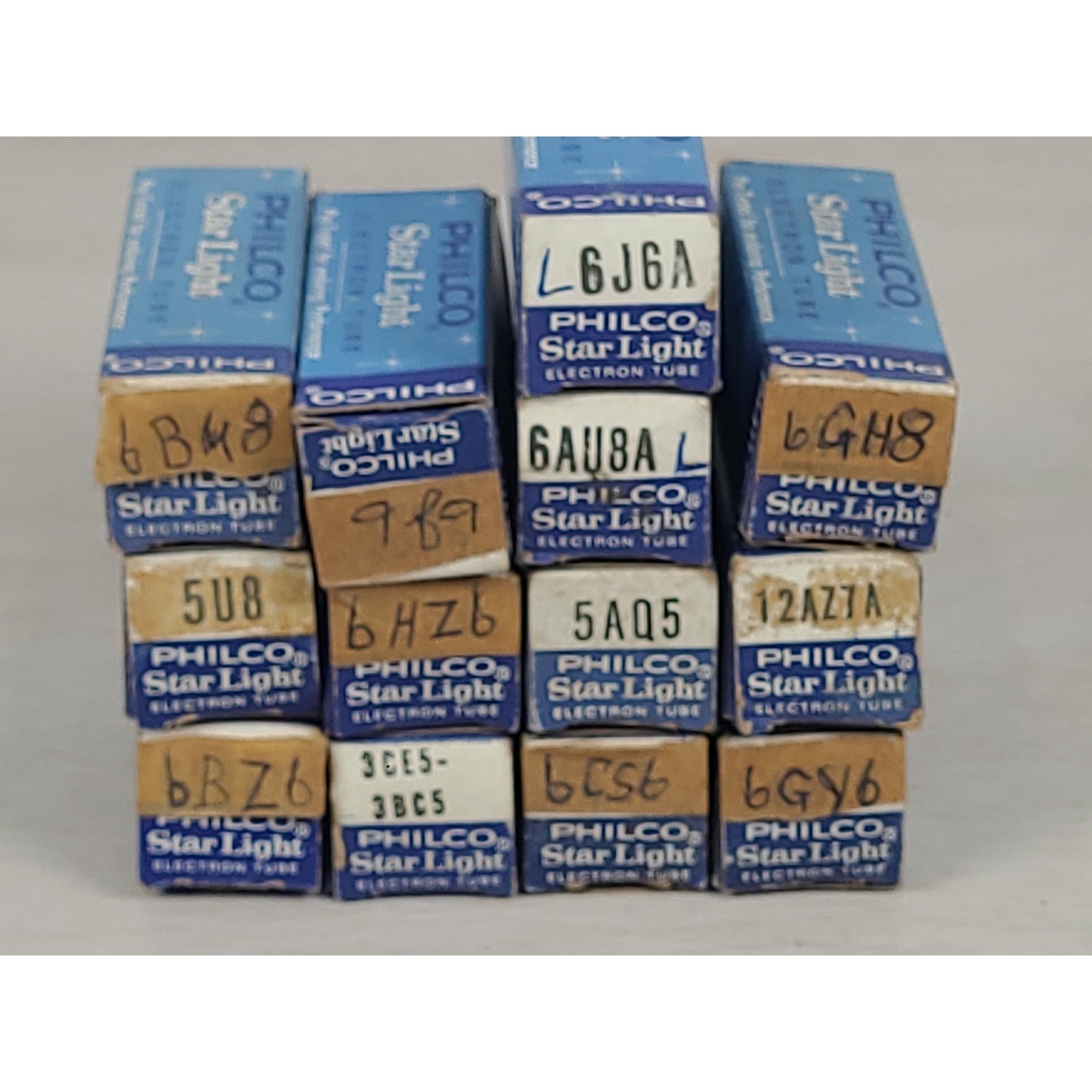 Lot of 12 Philco Star Light Electron Vacuum Tubes Various skus Vintage