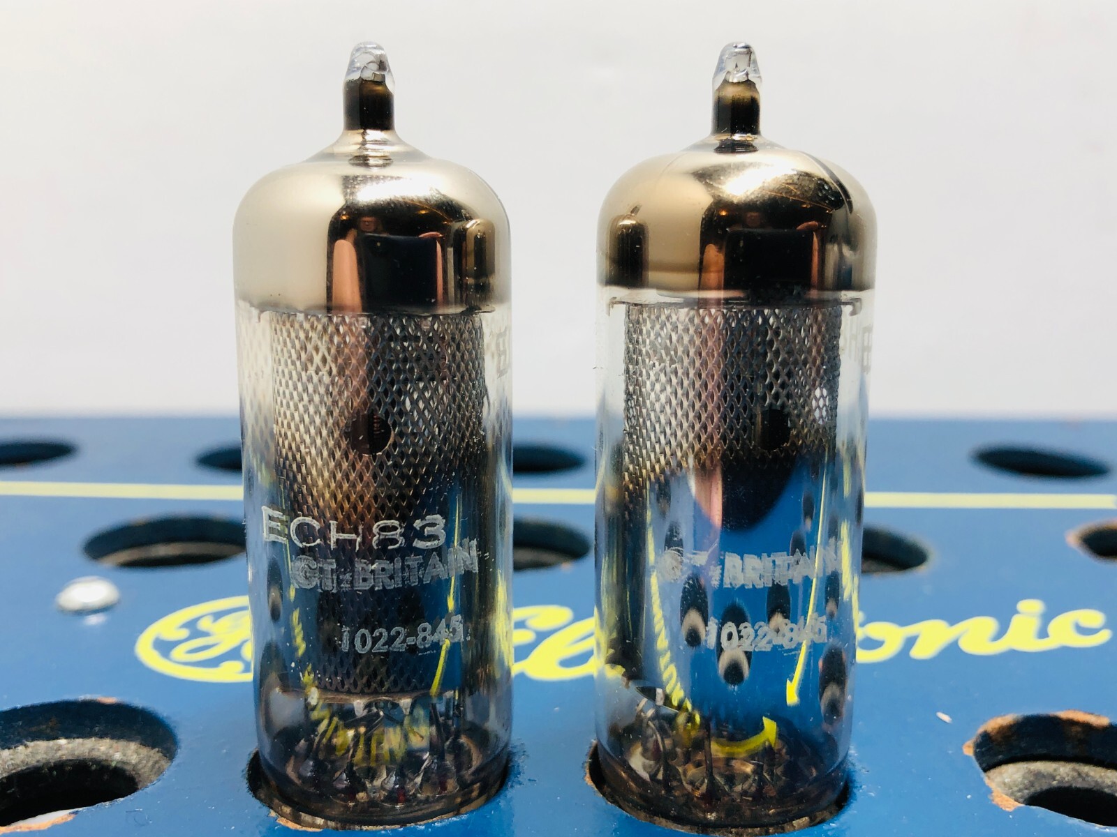 Pair Philips ECH83 6DS8 Label Mullard Same Date NOS NIB Life Test Excellent Tube