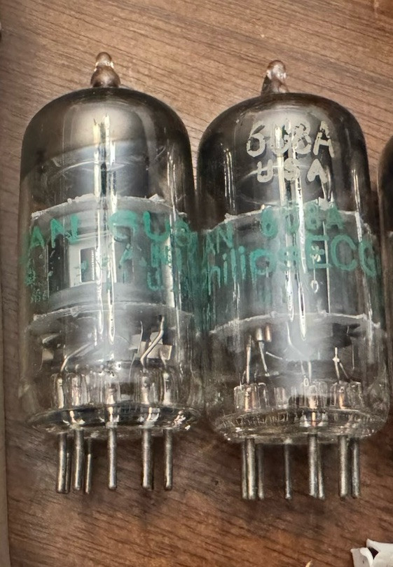 PAIR Sylvania Jan PhilipsECG 6U8A ECF82 for McIntosh Scott 299C, VOX AC-10.