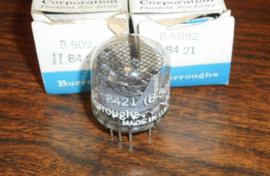 1 EACH 8421 5092 Nixie Readout Vacuum Tube BURROUGHS NEW OLD STOCK