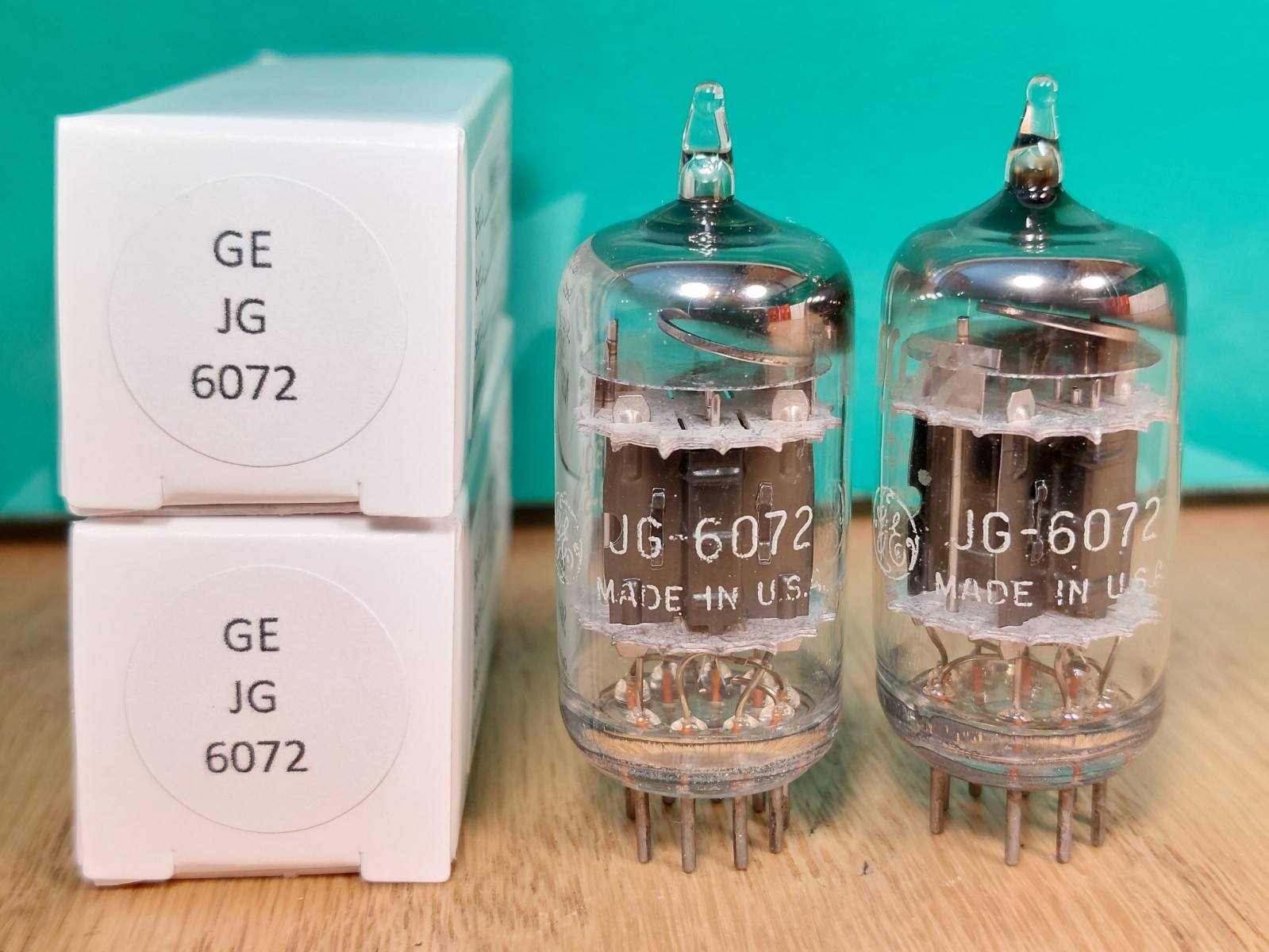 Pair of GE JG 6072 Triple Mica 1961 Vacuum Tubes – 6% matched