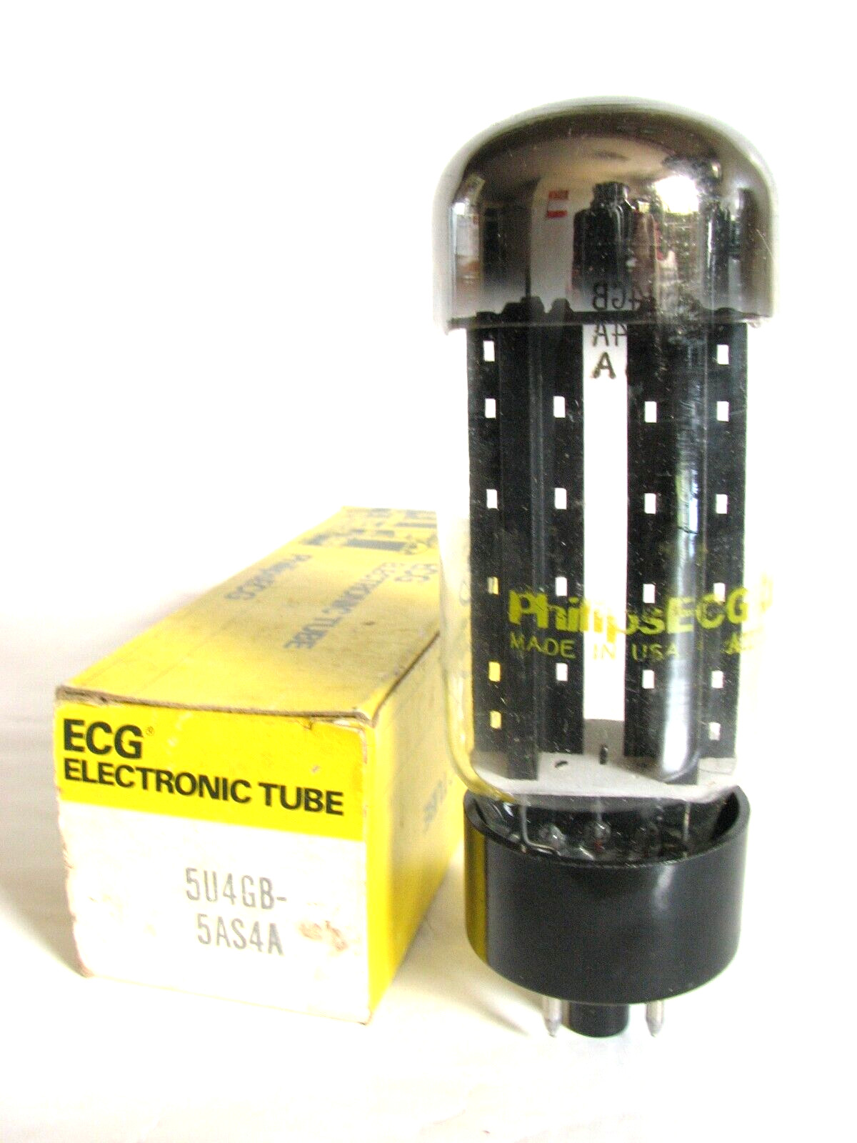 Sylvania/ECG 5U4GB 5AS4A Rectifier Tube- Hickok 539B tests@ 116/123,Min:54/54