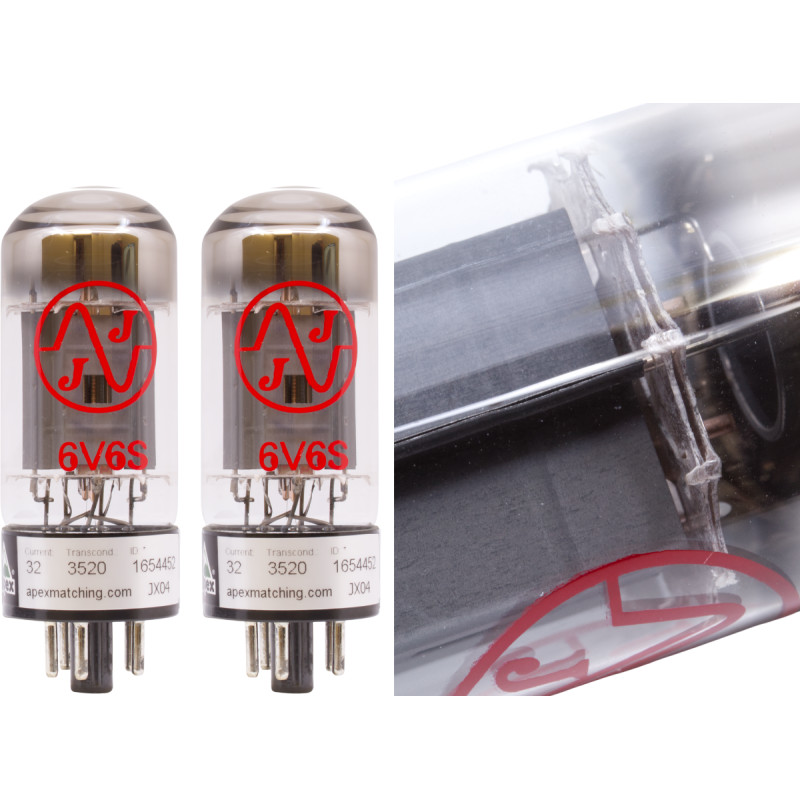6V6, Double Mica, JJ Electronic, Matched, Apex Performance Tested Single