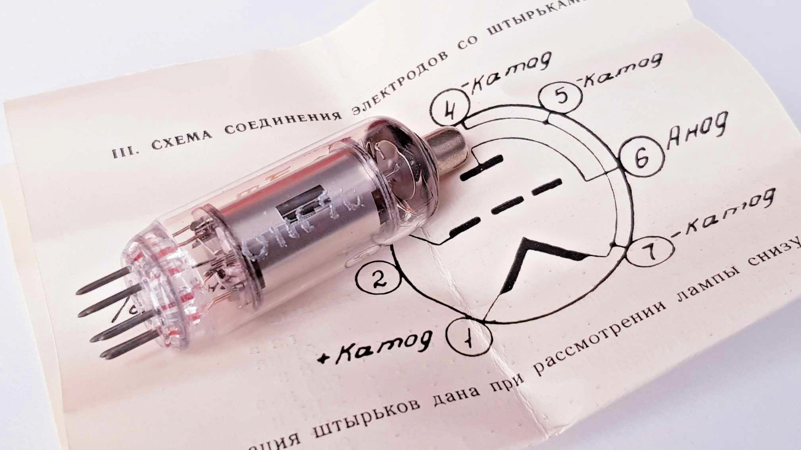 1 x EM-4 MELZ 1968y TUBE ELECTROMETRIC TRIODE SOVIET NEW BOX