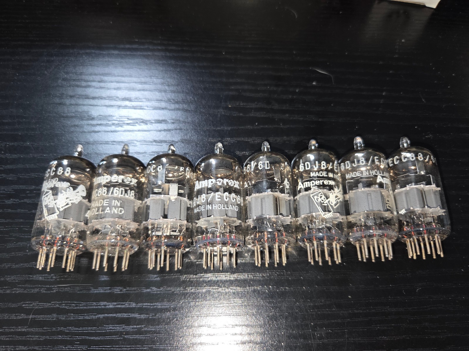 Amperex Bugle Boy ECC88 6DJ8 Vintage Audio Tubes Lot of (8)