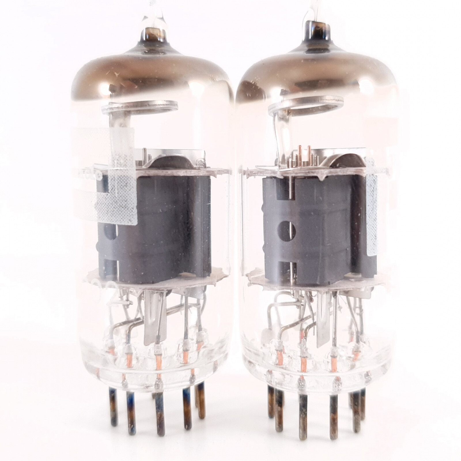 2 X ECF802 / 6JW8 PINNACLE TUBE. COPPER RODS. MATCHED PAIR. 11. CH114