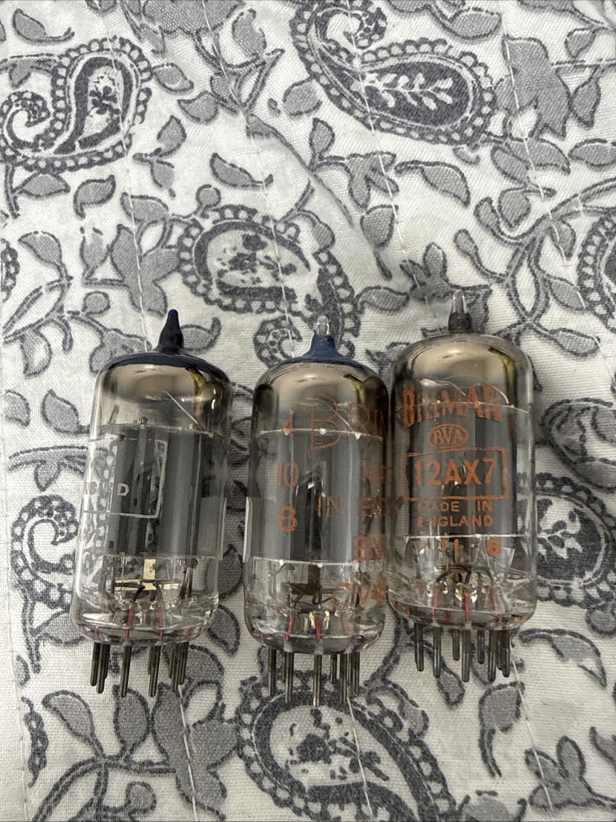 Brimar Ecc83,12ax7 Cv492 Long Gray Plate,Square Getter Excellent Matched Tested