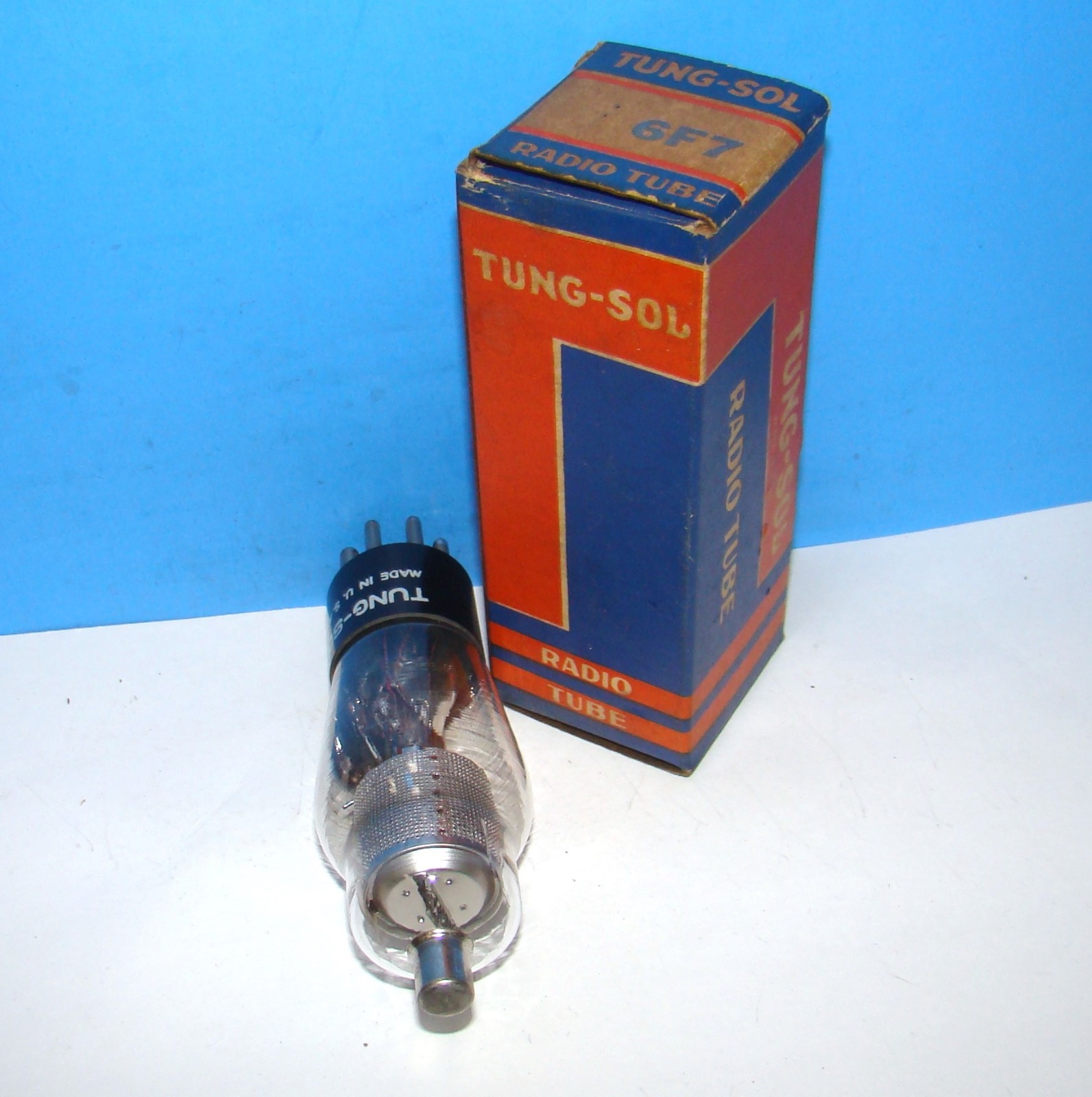 No 6F7 VT-70 Tung-Sol 1945 amplifier vintage audio radio tube valve ST 6F7G 6F7