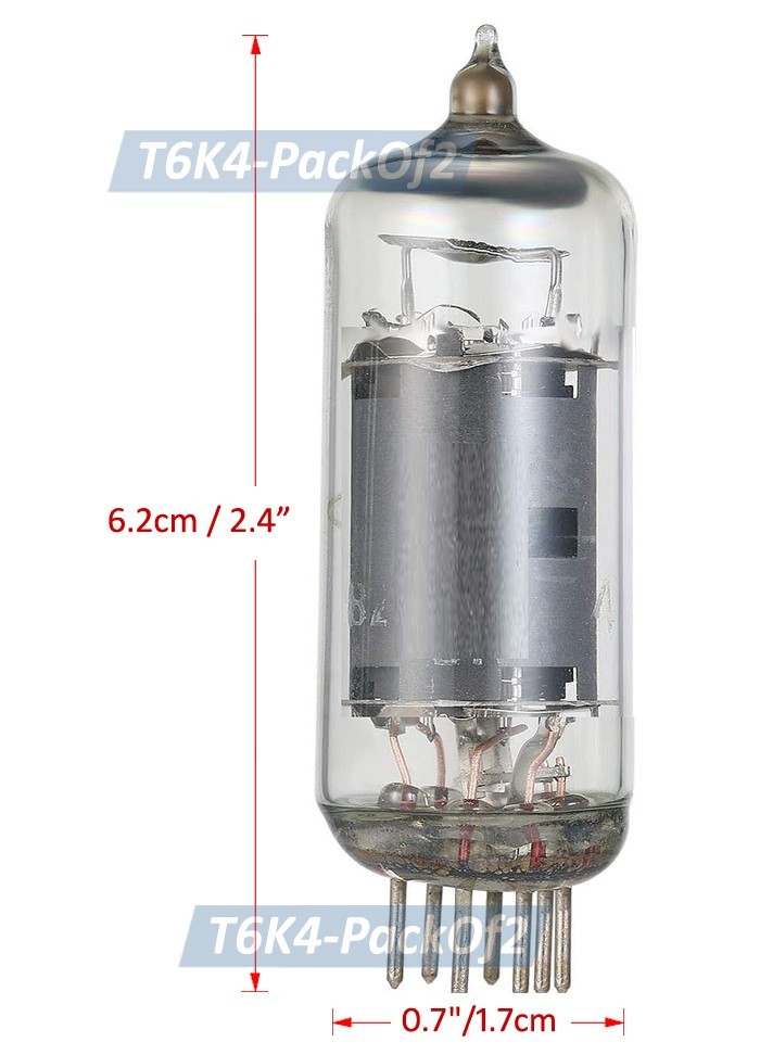 Premium 6K4 Vacuum Tube Pair For Audio Preamp Amplifier Upgrade – Pack of 2