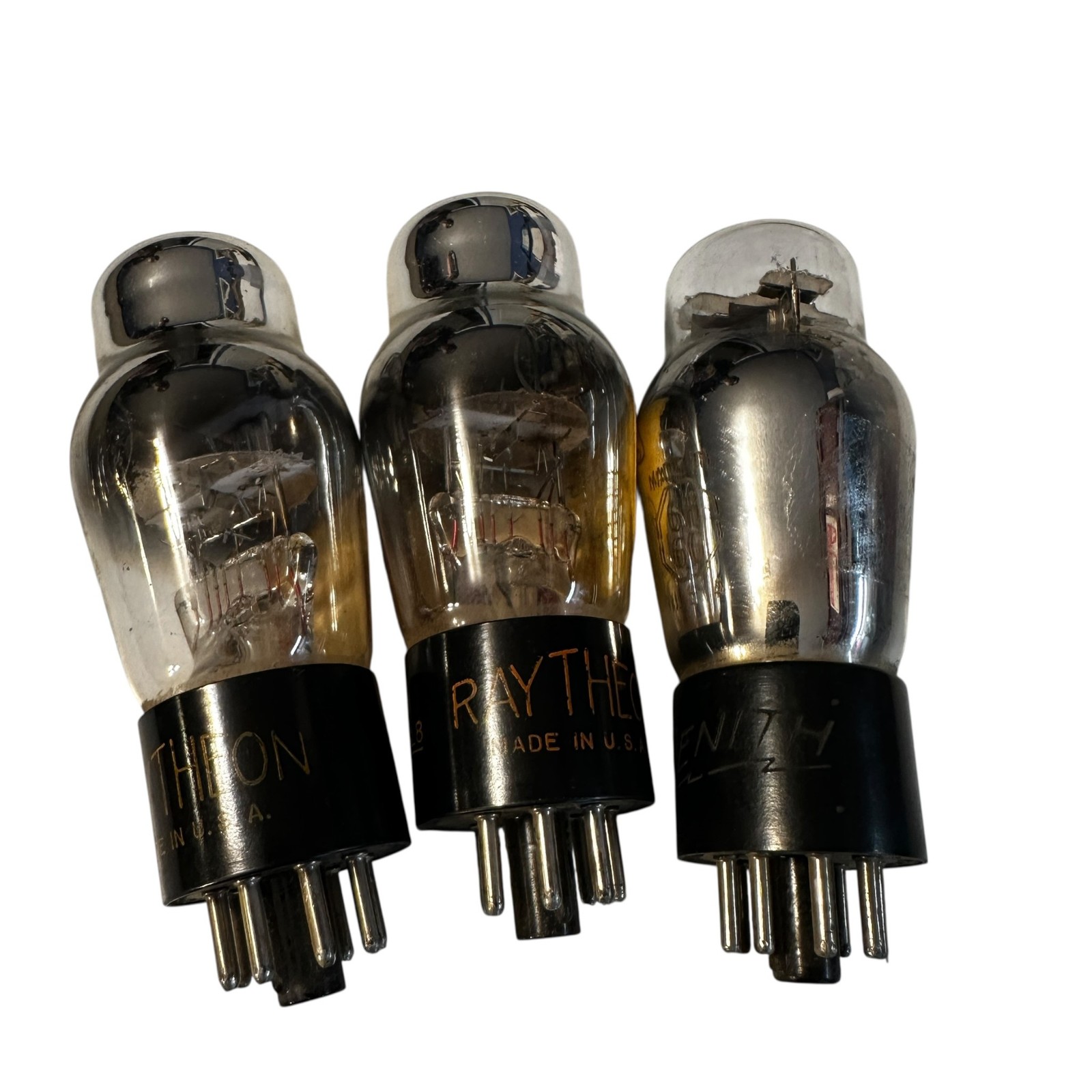 Lot of 3 6H6G Audio Tube – Raytheon (2) & Zenith