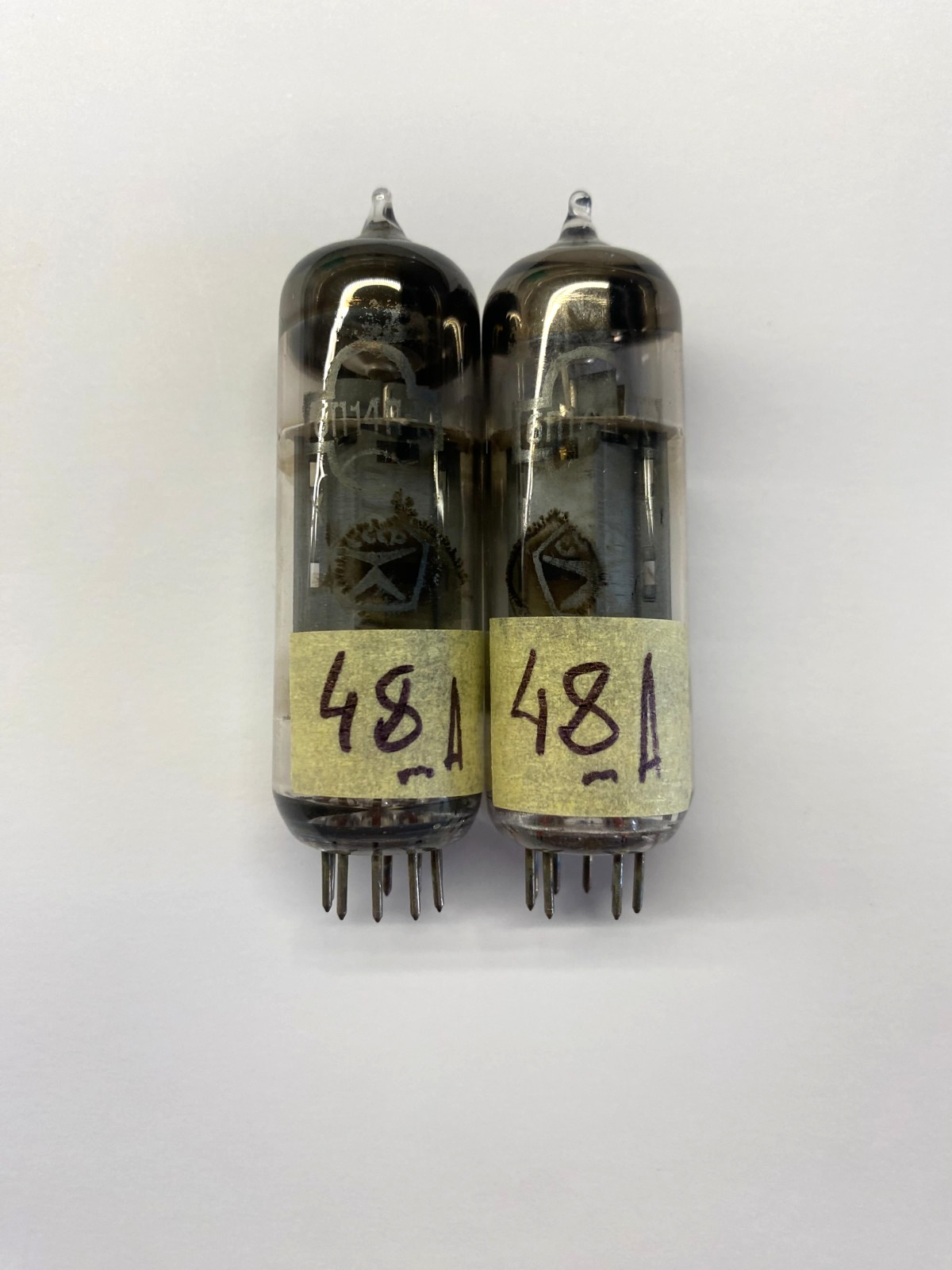 6P14P-K = EL84 = 6BQ5 Closely Matched Pair 100% Tested Tubes Military USED 2 pcs