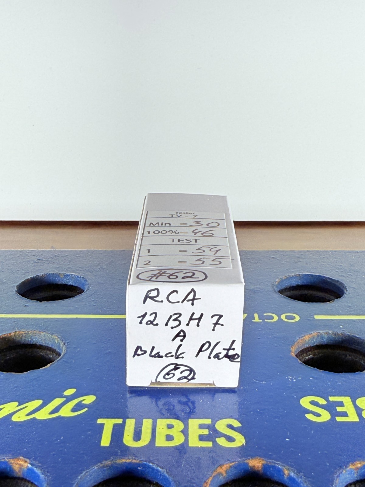 RCA 12BH7 12BH7A Black Plate O-Getter Tested Like NOS Balanced Tube