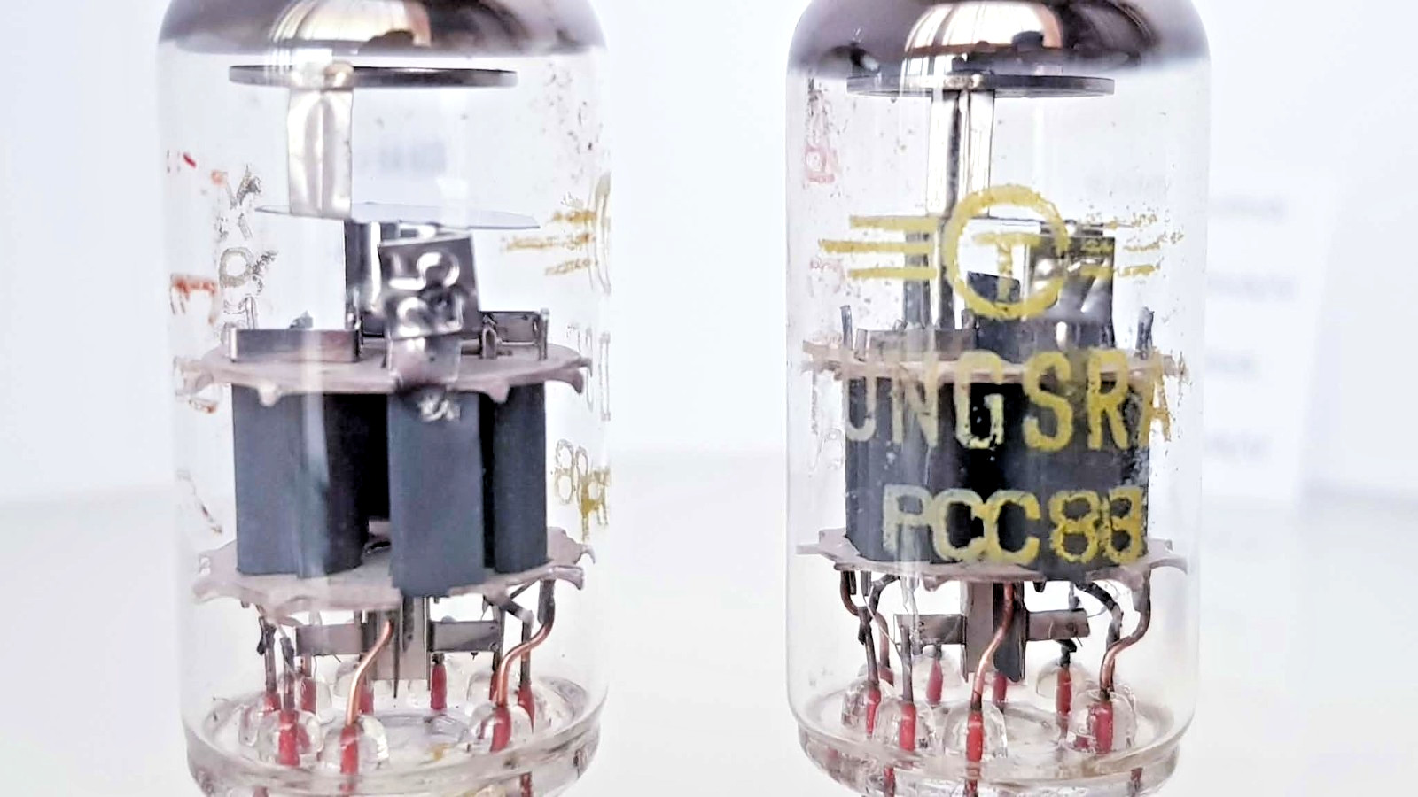 2 X PCC88 MATCHED PAIR TUNGSRAM DOUBLE TRIODE = 7DJ8