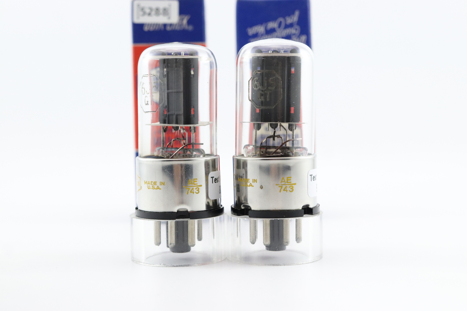 A pairs 6J5GT CV1932 6C5 TUBES IN ORIGINAL BOX. US SELECTRON Square Getter