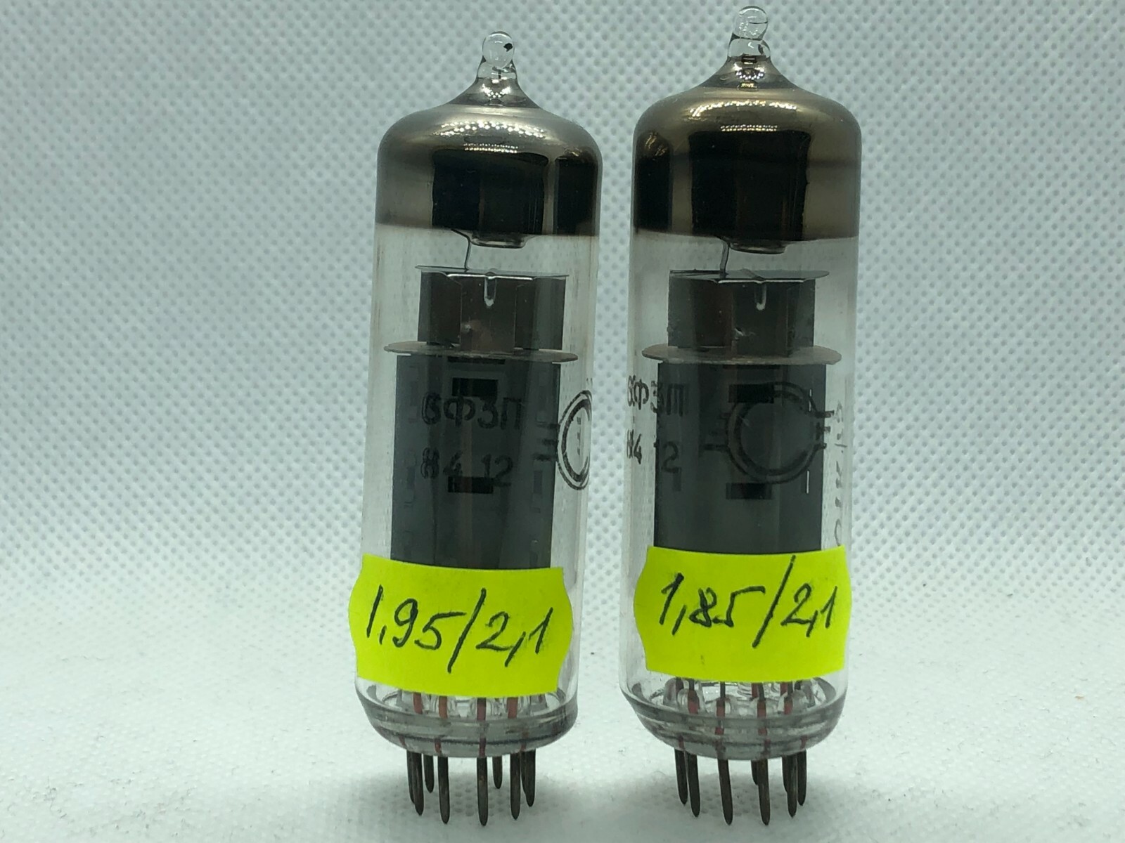 2x 6F3P (6BM8 ECL82) USSR Power Beam Triode-Pentode (MATCHED PAIR #1, GOLD GRID)
