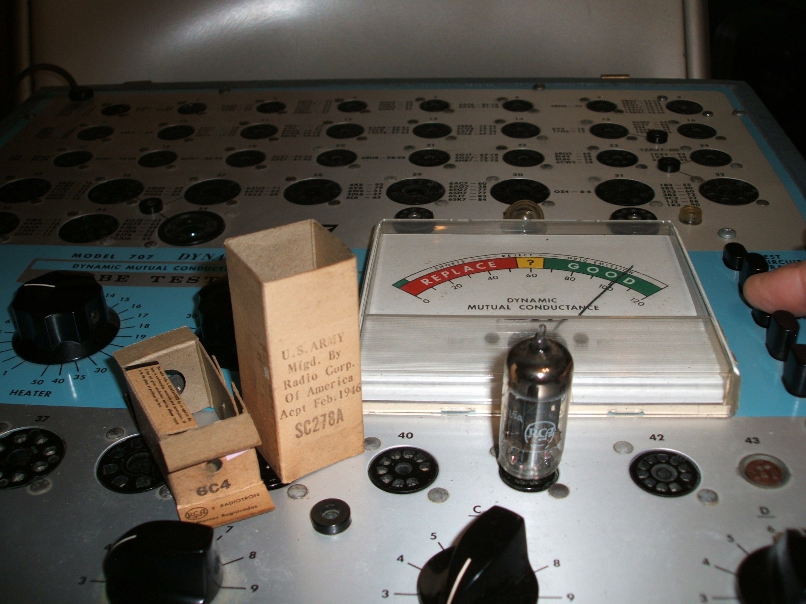 (1) NOS RCA 6C4 VINTAGE Radio & TV VACUUM TUBES B&K 707 & Hickok 580A Tested