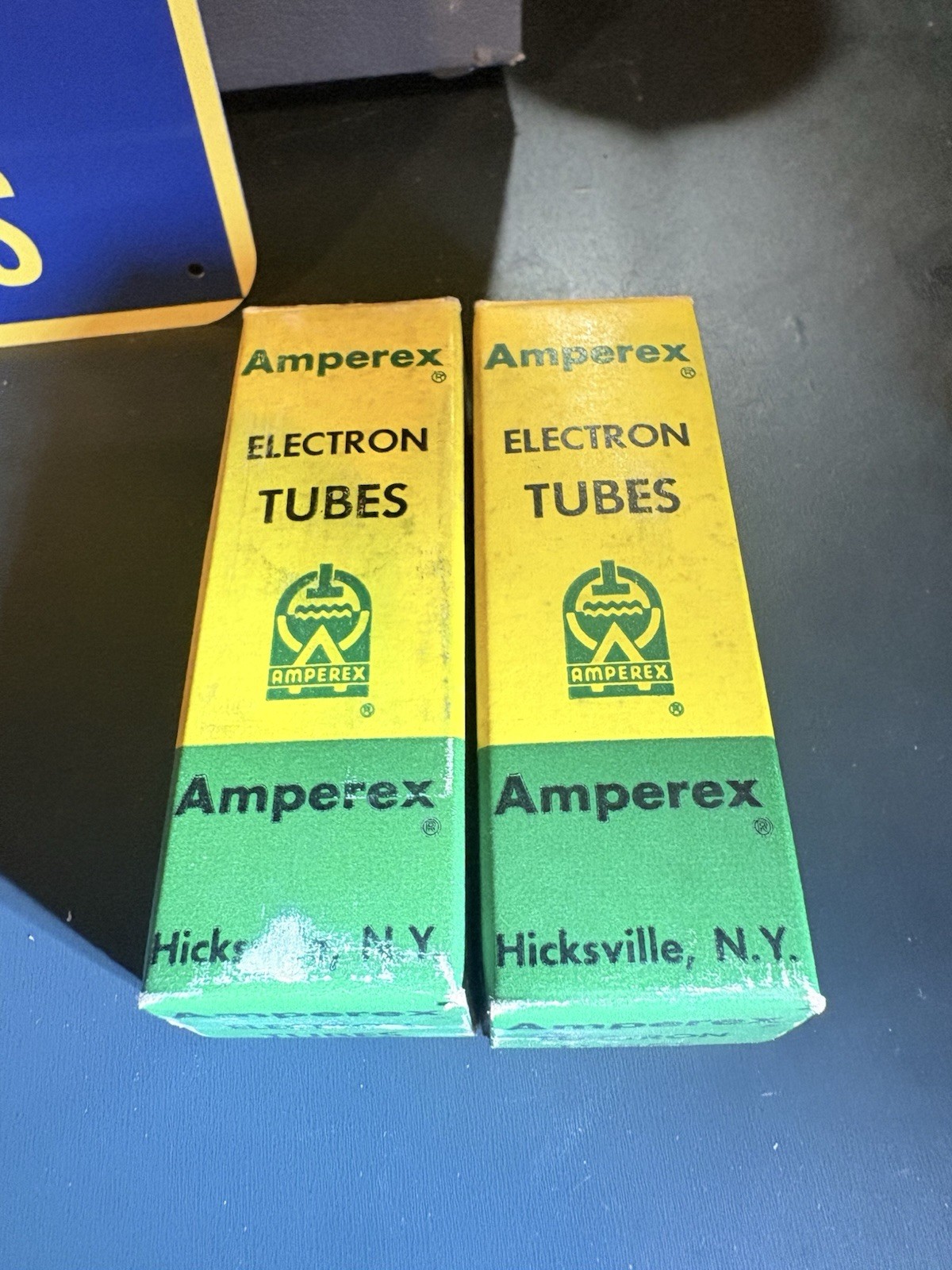 Matched Pair Amperex 7119 E182CC PQ Grey Plate tubes 539C Tested NOS NIB 🔊