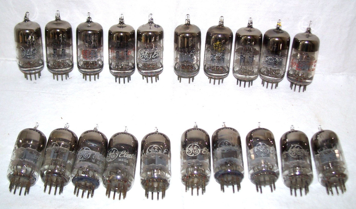 Lot of (20) GE 6BQ7A tubes,radio,amplifier,twin triode,6BQ7,6BZ7,6BS8,ECC180