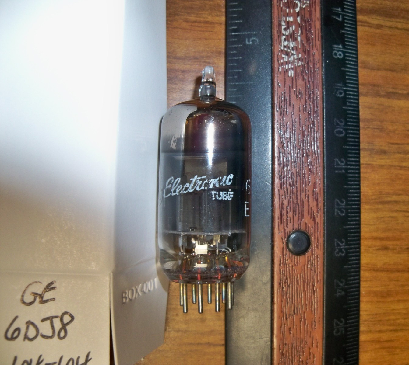 Strong GE Smoked Glass Gray Plate Solid O Getter 6DJ8 – ECC88 Tube